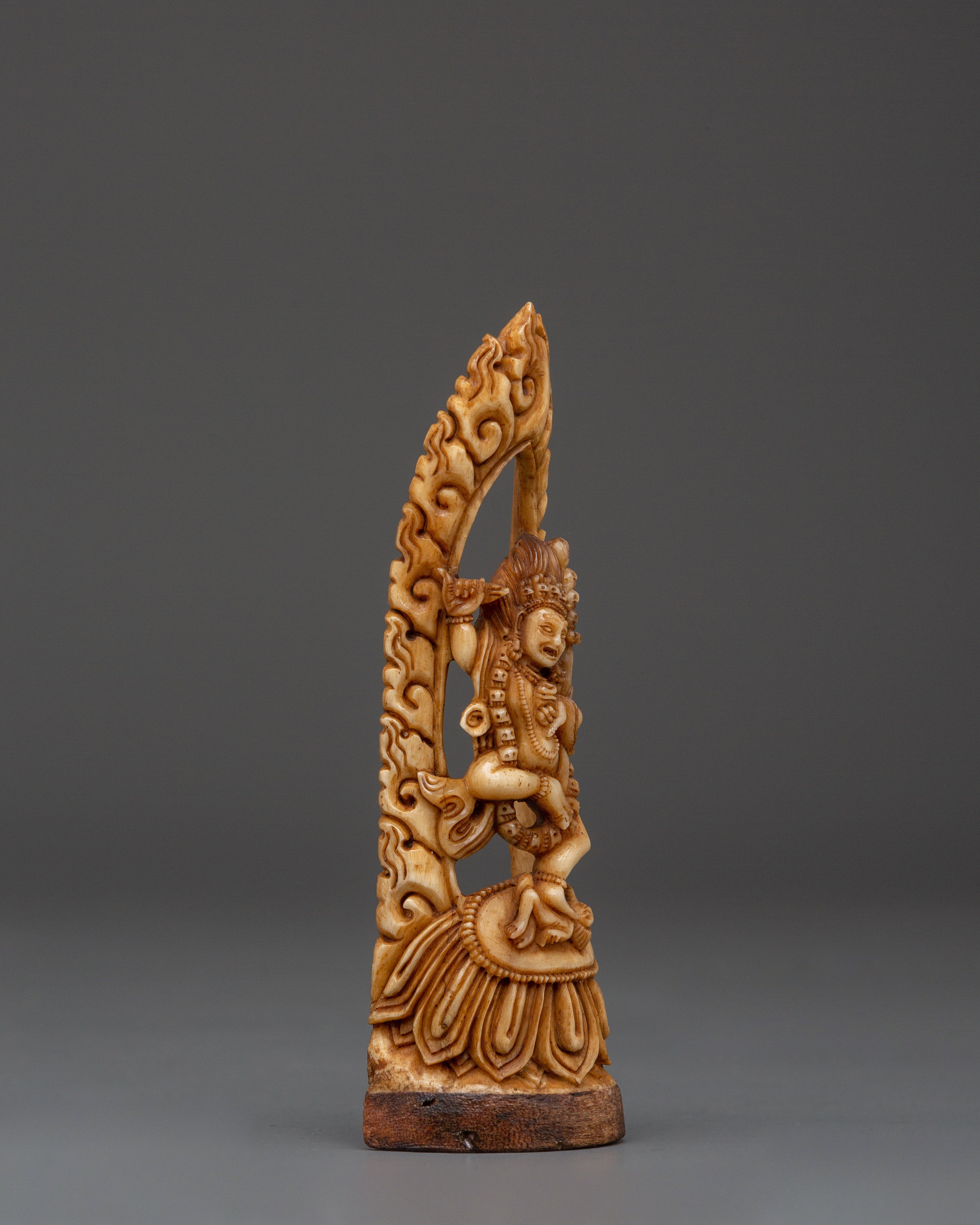 Traditional Dorje Phagmo Bone Statue | Buddhist Vajravarahi Sculpture