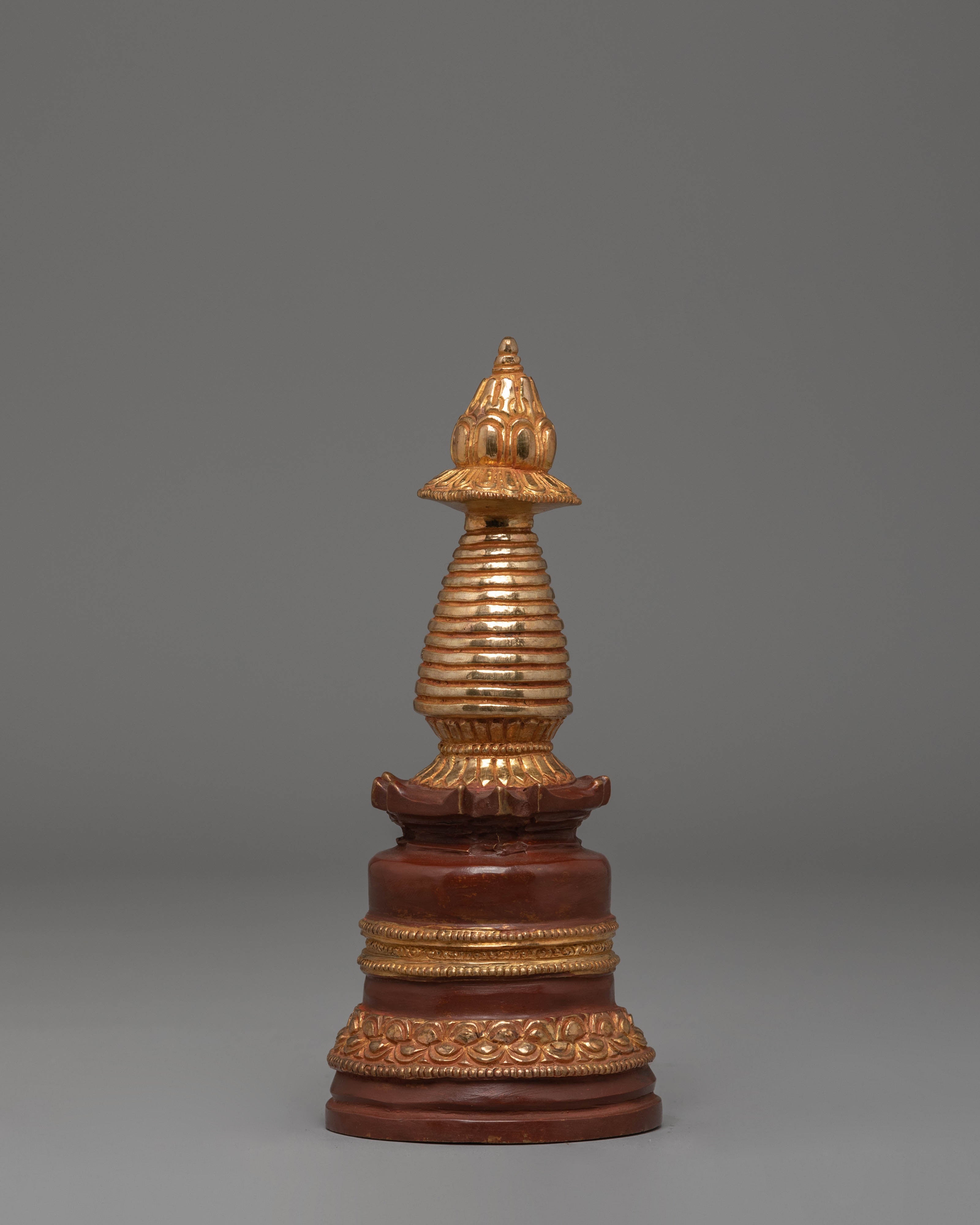 Gold Plated Stupa for Altar | Home Shrine Decor