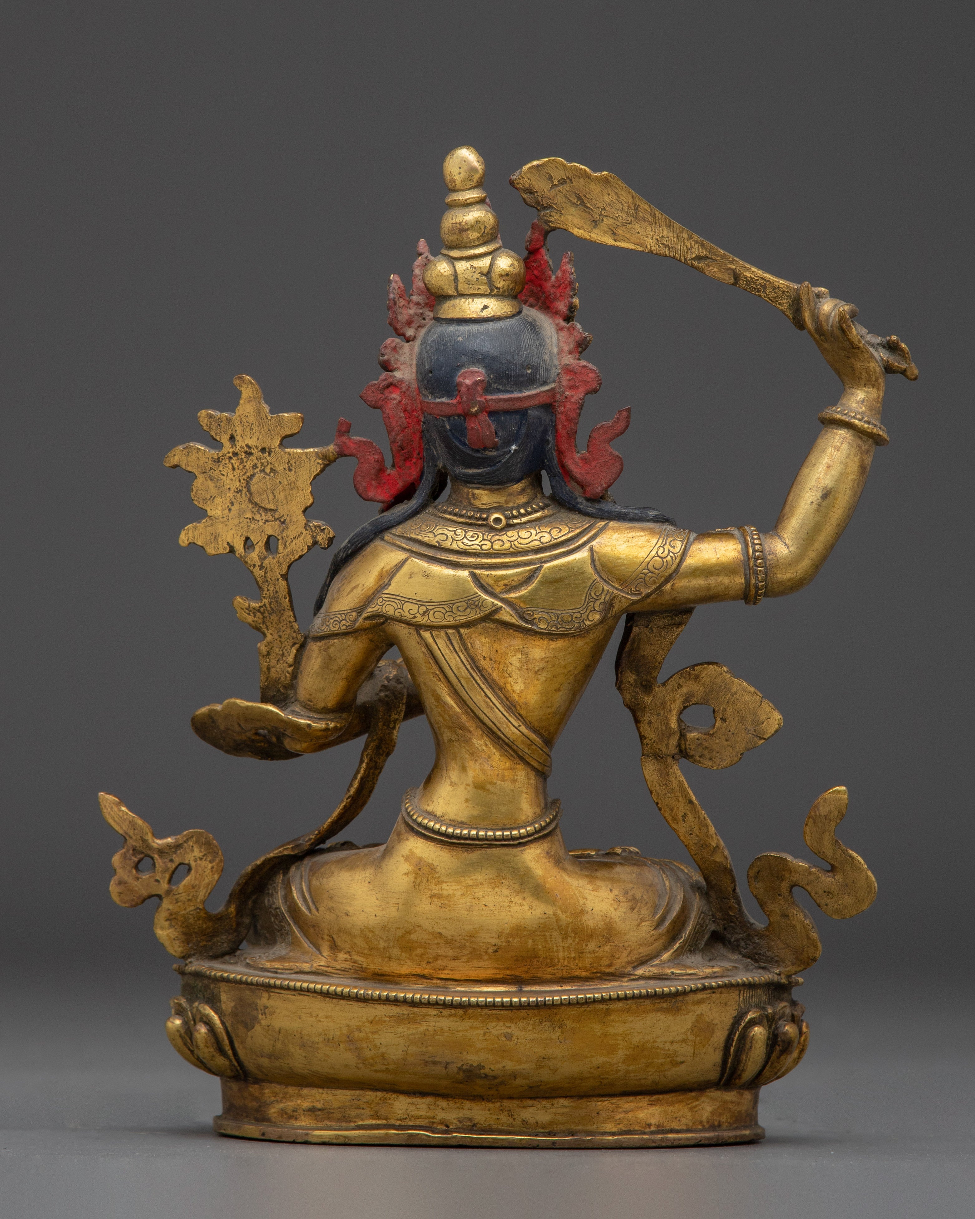 Knowledge Deity Manjughosa Statue | Buddhist Wisdom and Protection Sculpture