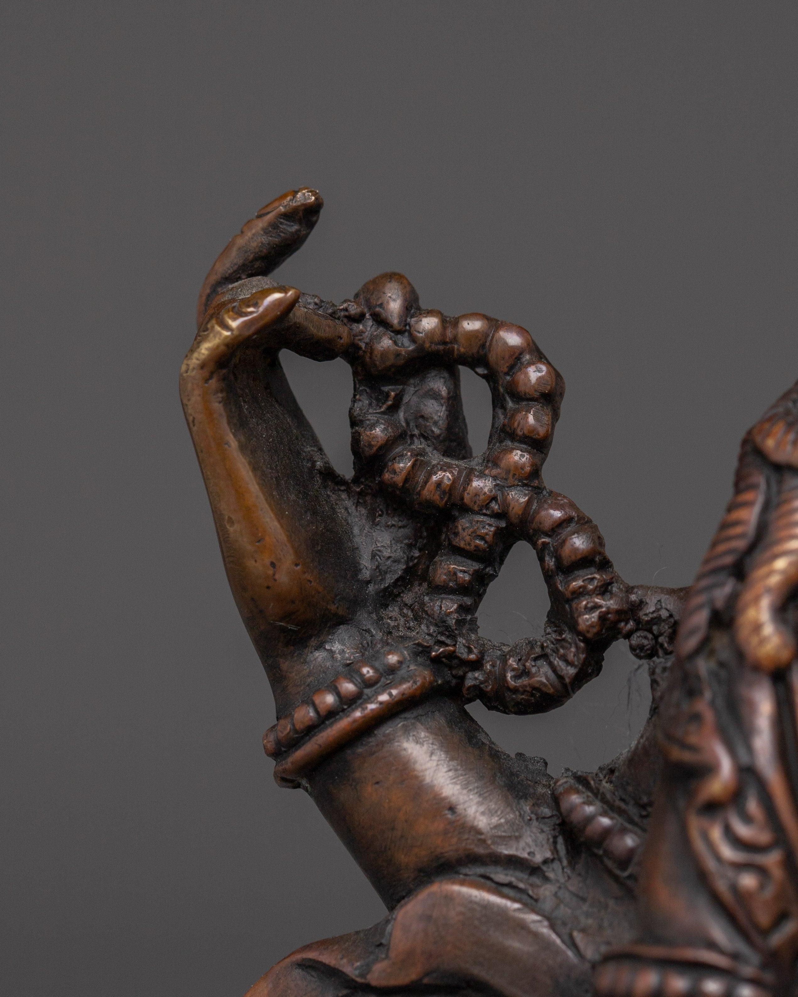 Oxidized Copper Saraswati with Veena Statue | Symbol of Wisdom and Knowledge