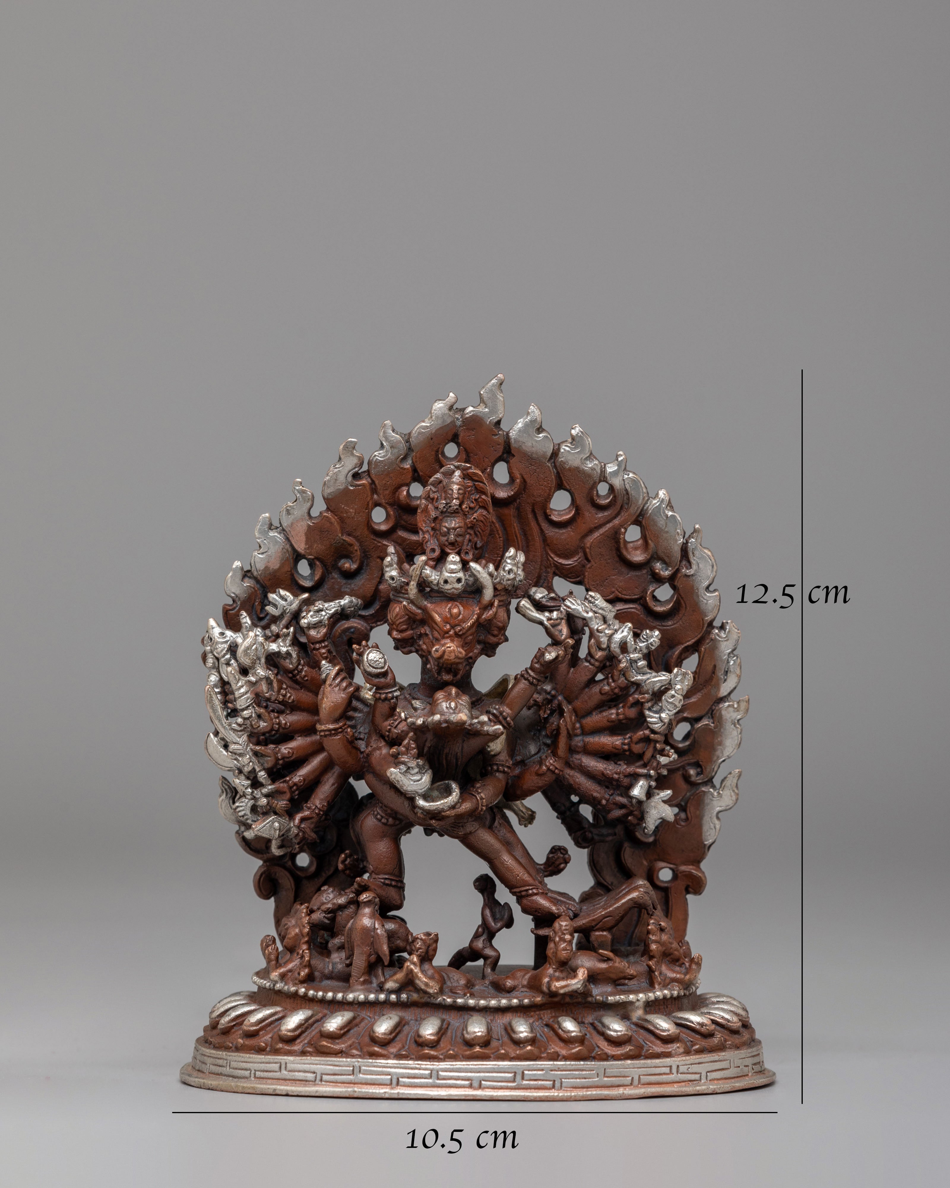 Tantric Yamantaka Protector Statue | Himalayan Buddhist Deity Art