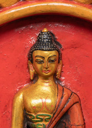 Shakyamuni Buddha Wall Hanging with Auspicious Symbols | The Awakened One