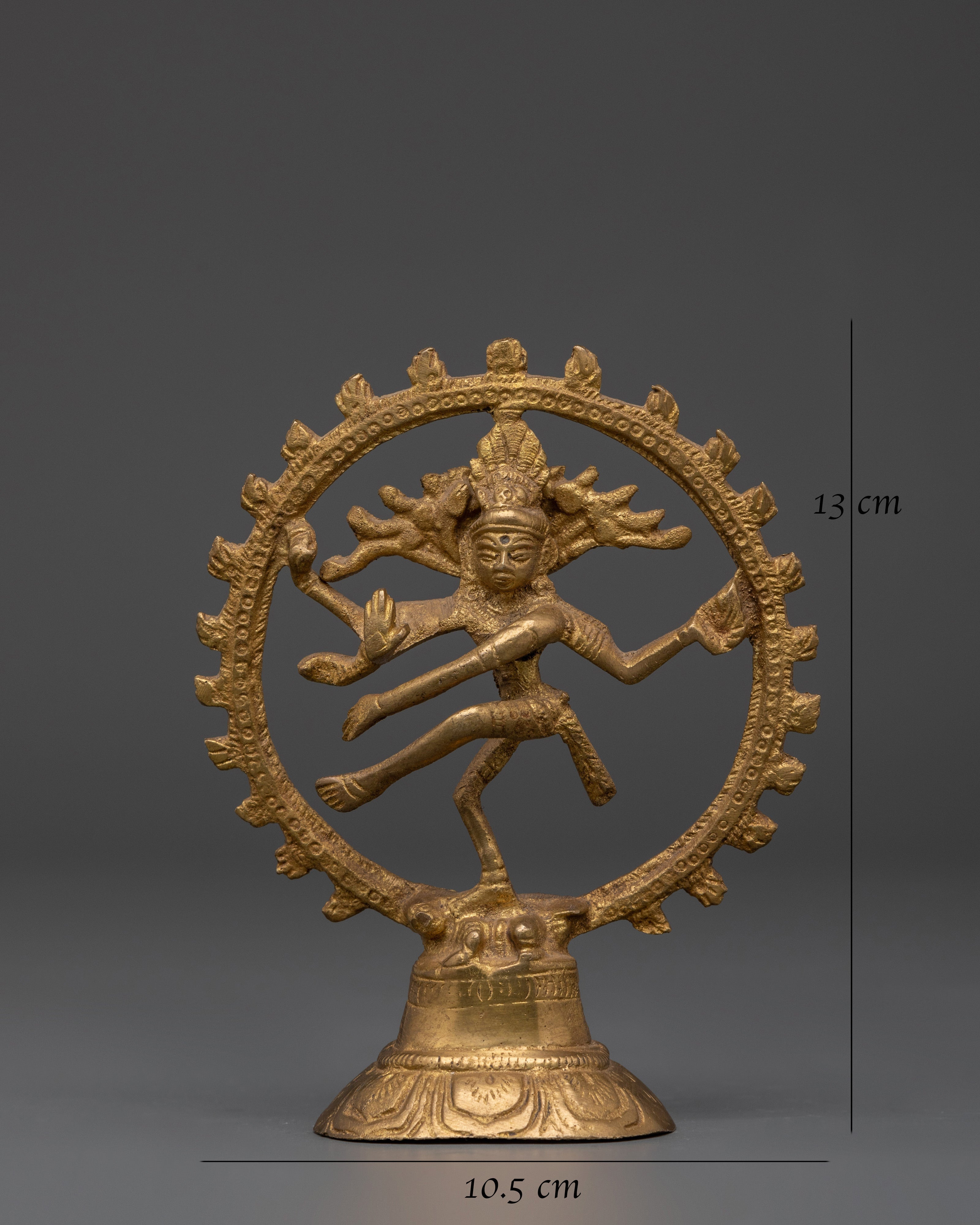 Nataraja in Cosmic Dance | Handcrafted Brass Shiva Figurine for Altar & Home Decor