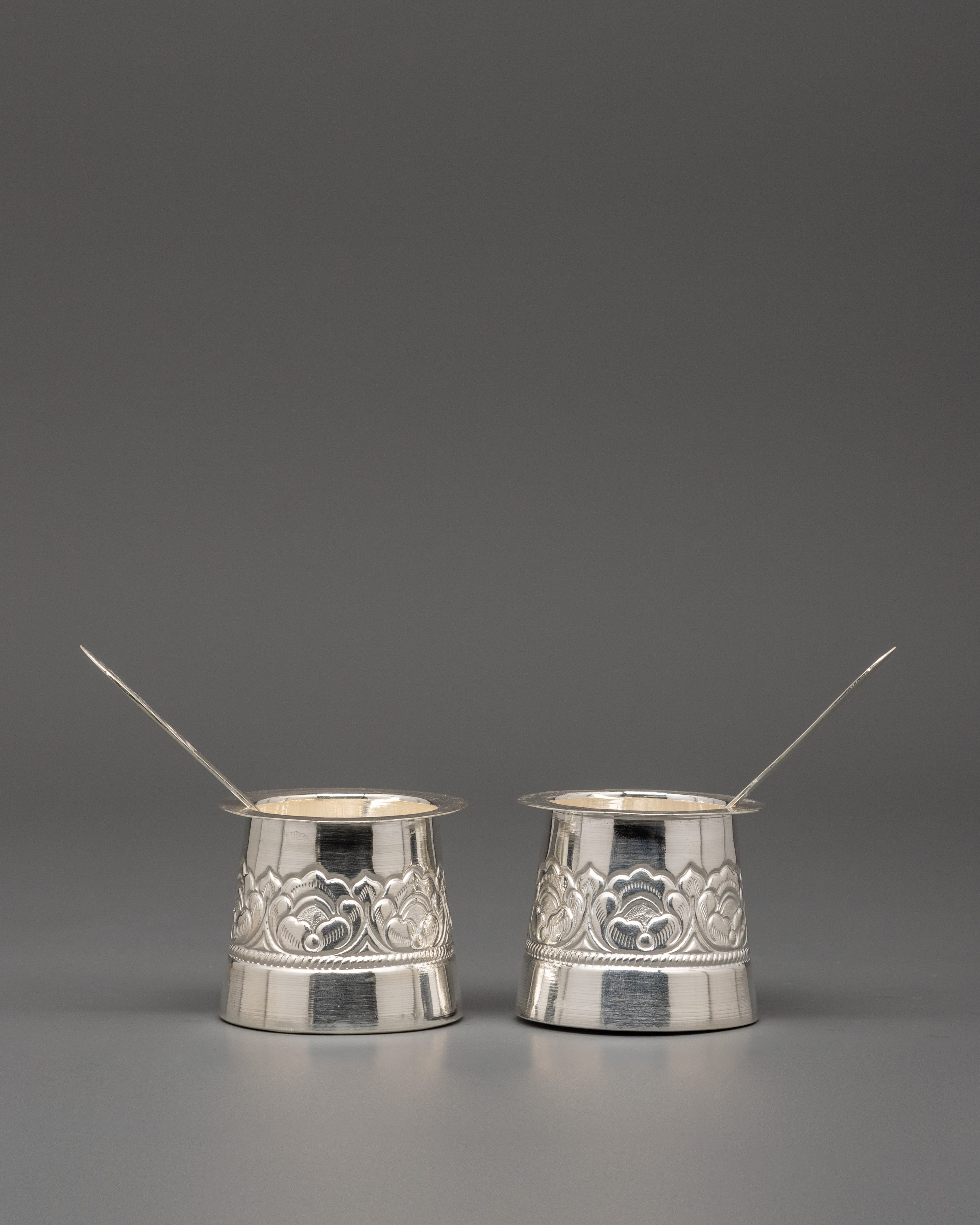 Handcrafted Pure Silver Panchapatra Set | Ideal for Sacred Ceremonies