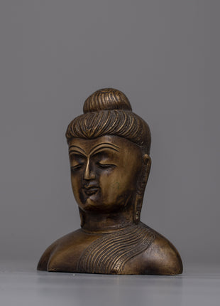 Sacred Brass Buddha Head | Perfect for Meditation and Peaceful Decor