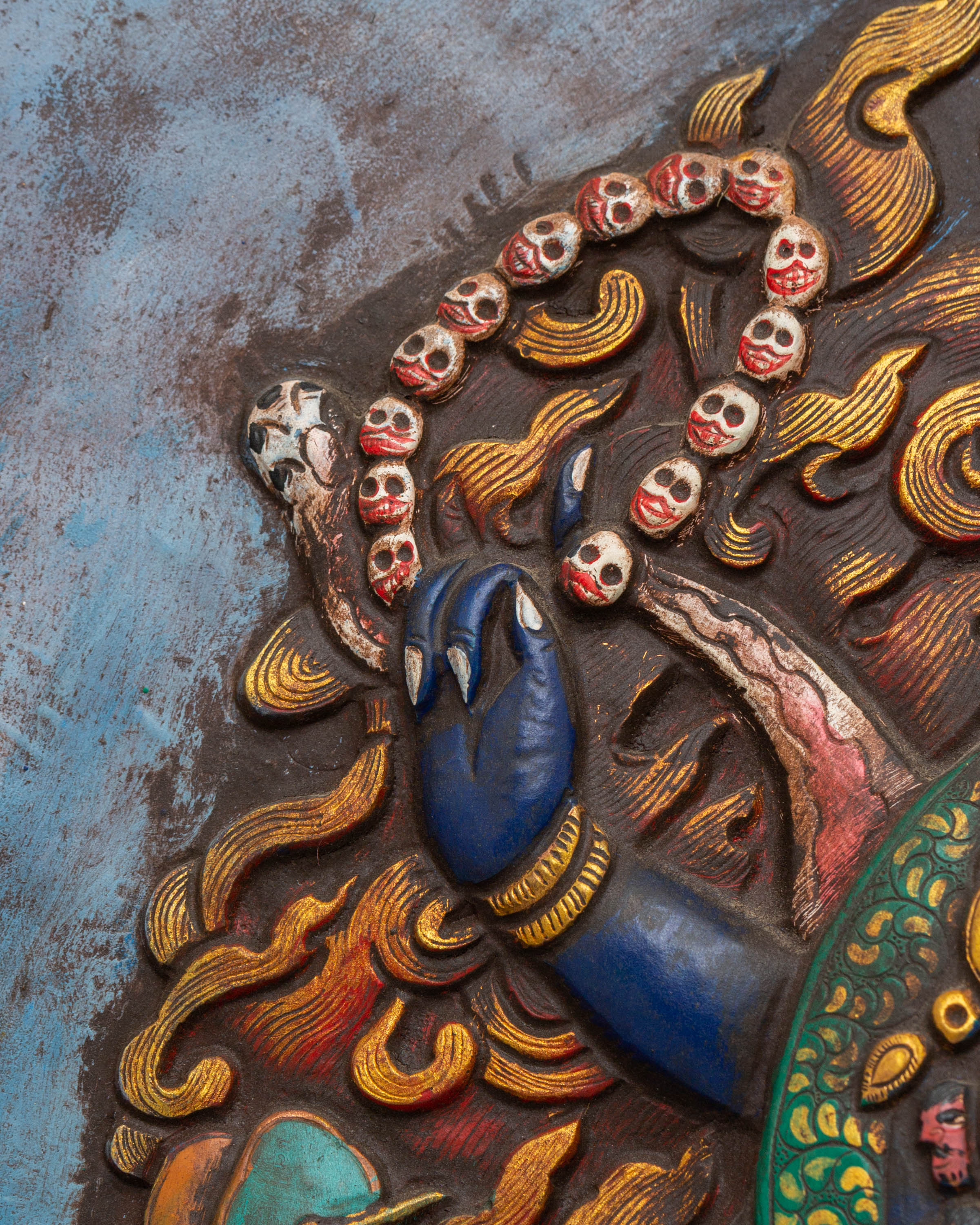 Handmade Six-Armed Mahakala Wall Hanging | A Symbol of Protection and Power