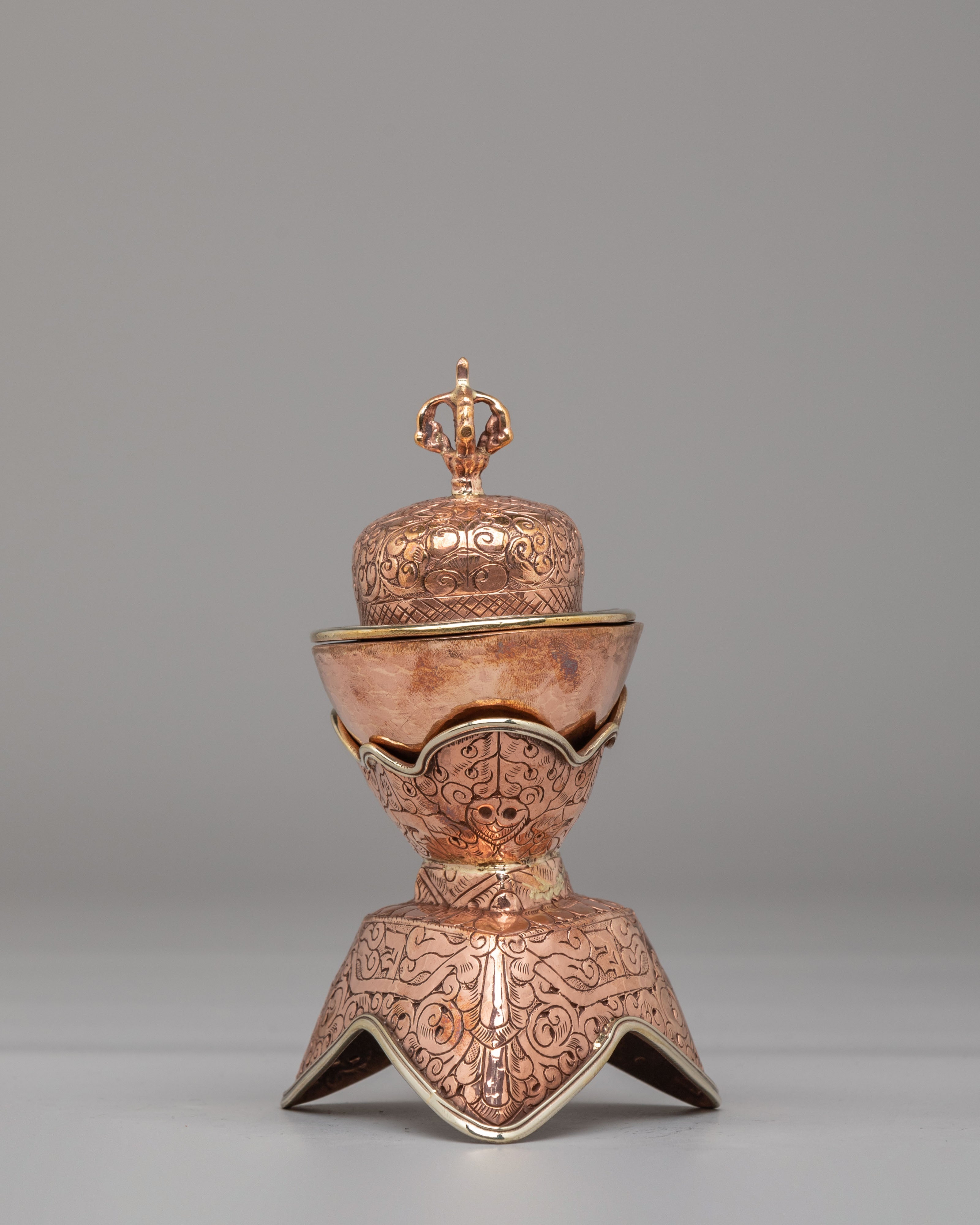 Ceremonial Kapala Set | Traditional Buddhist Ritual Vessels