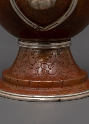 Handcrafetd Tibetan Bhumba Ritual Vase | Buddhist Water Offering Vessel