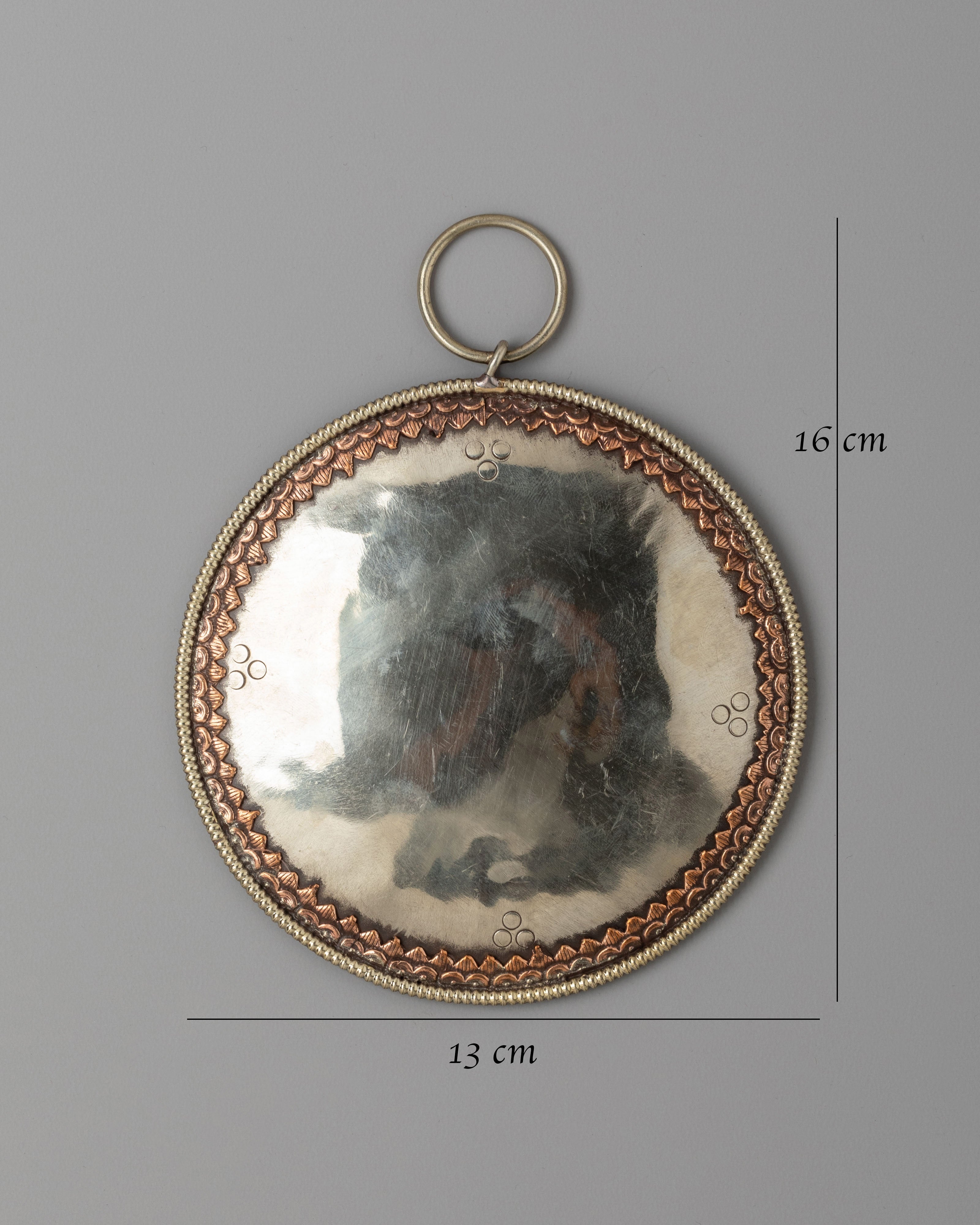 Handcrafted Ritual Mirror | Tibetan Buddhist Decorative Mirror