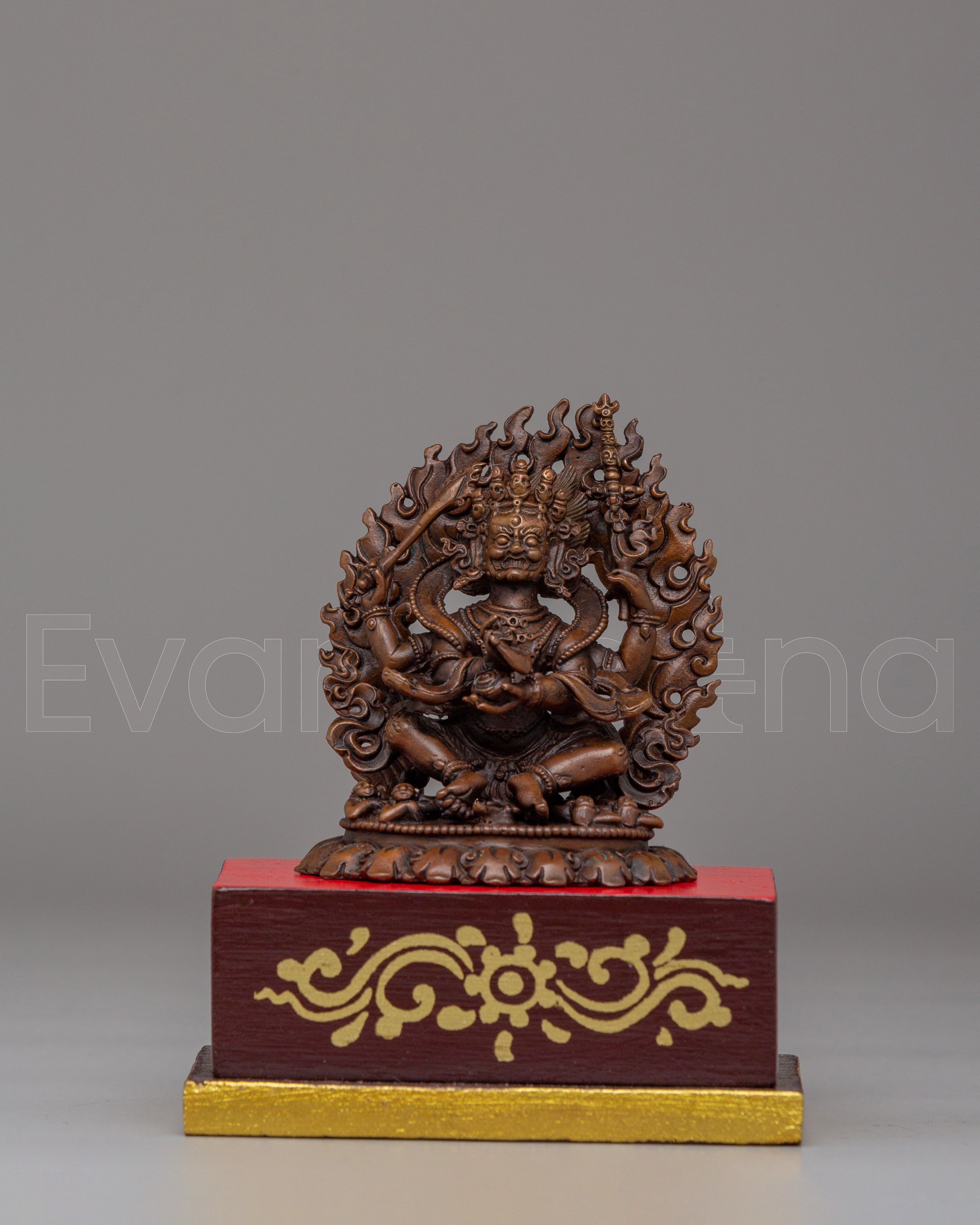 Tibetan Four-Armed Mahakala Statue 