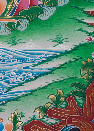 Original Hand-Painted Four Armed Chenrezig Thangka | Tibetan Buddhist Painting