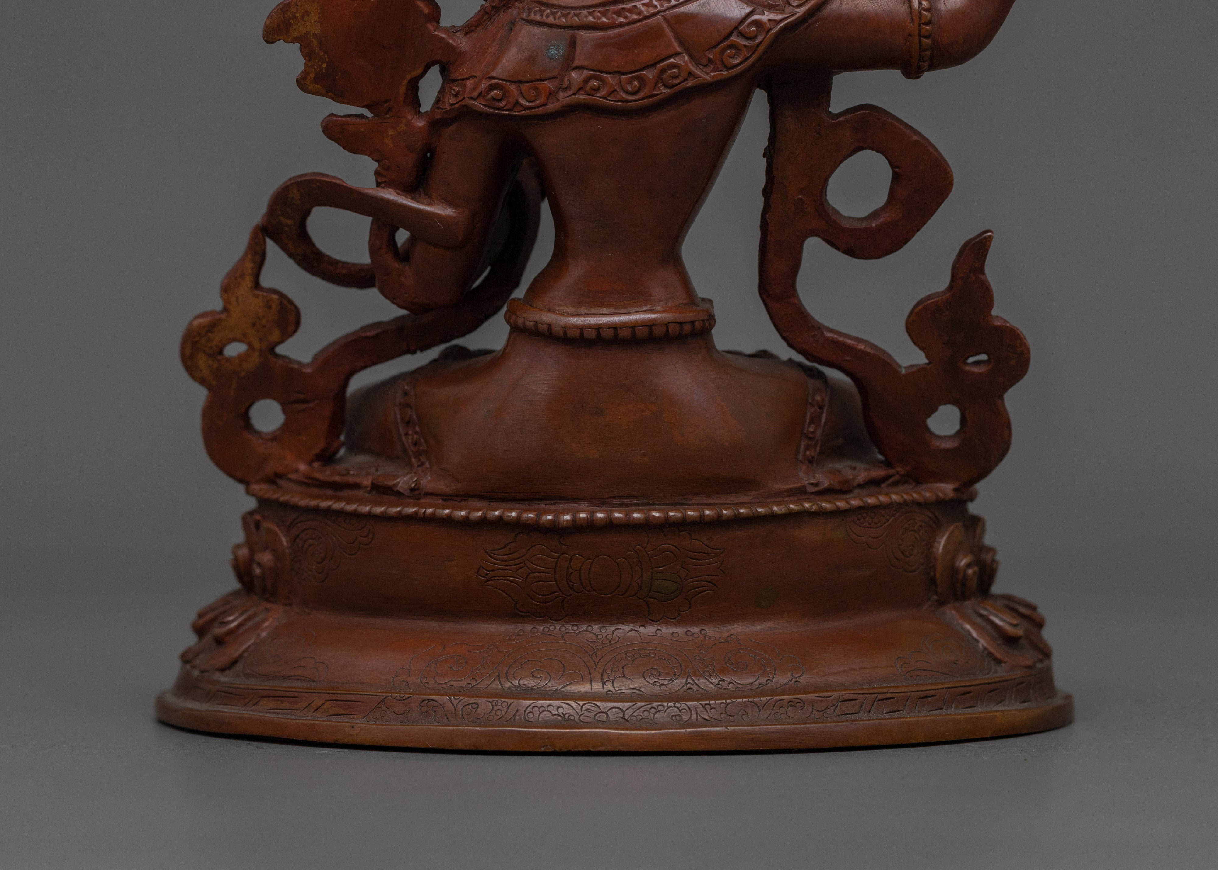 Divine Wisdom God Manjushri | Oxidized Sculpture