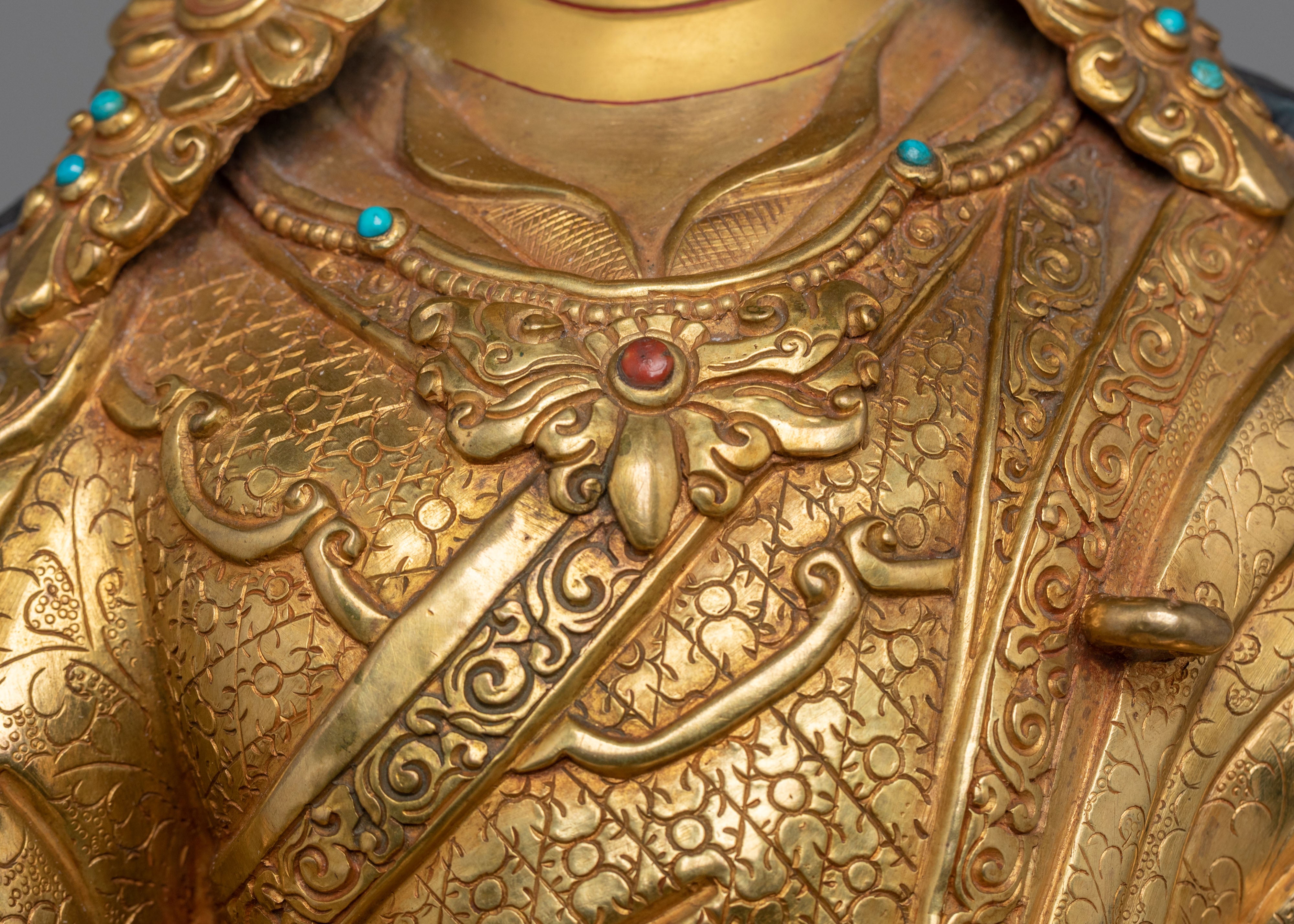 Lotus Born Guru Rinpoche Statue | Tibetan Buddhist Padmasambhava Sculpture