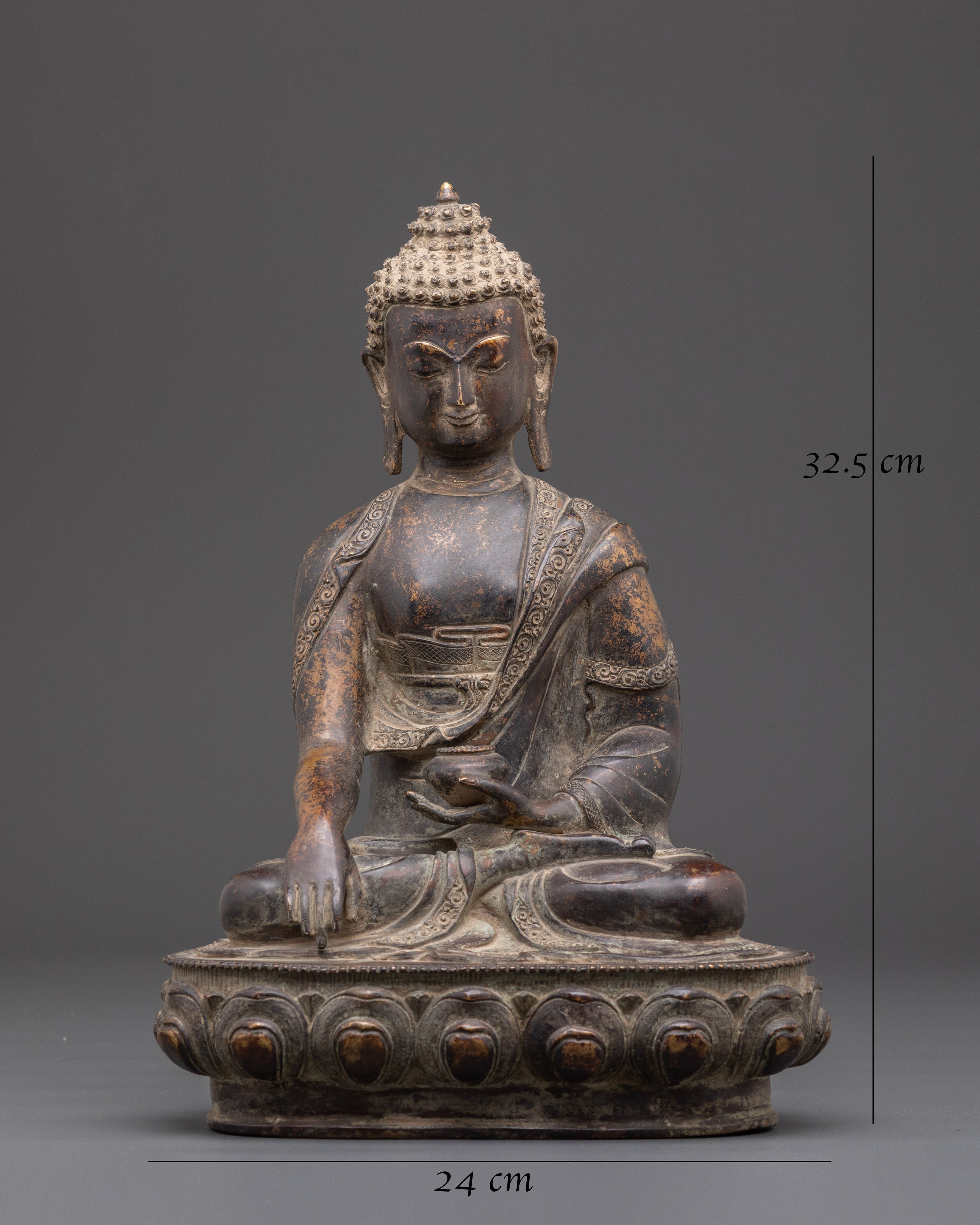 Spiritual Enlightenment Shakyamuni Statue | Handcrafted Copper Buddha Sculpture