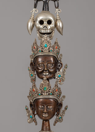 Sacred Khatvanga Staff for Buddhist Rituals | Buddhist Sacred Artifact