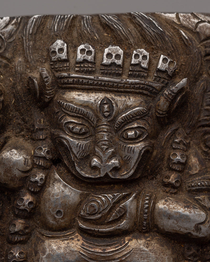 Yamantaka Iron Statue | Buddhist Decor for Rituals and Meditation Spaces