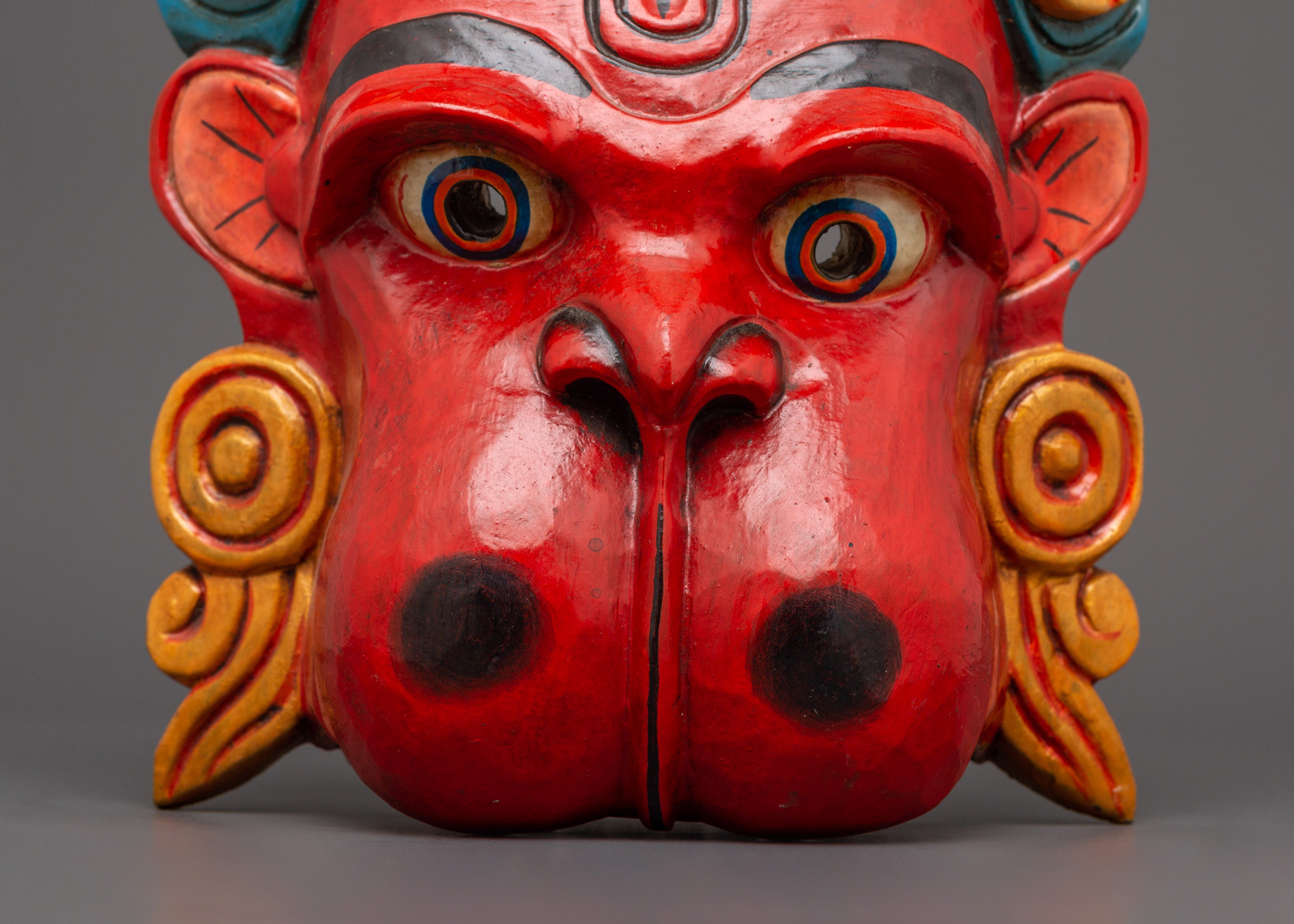 Hindu Deity Hanuman Mask | Sacred Wall Art