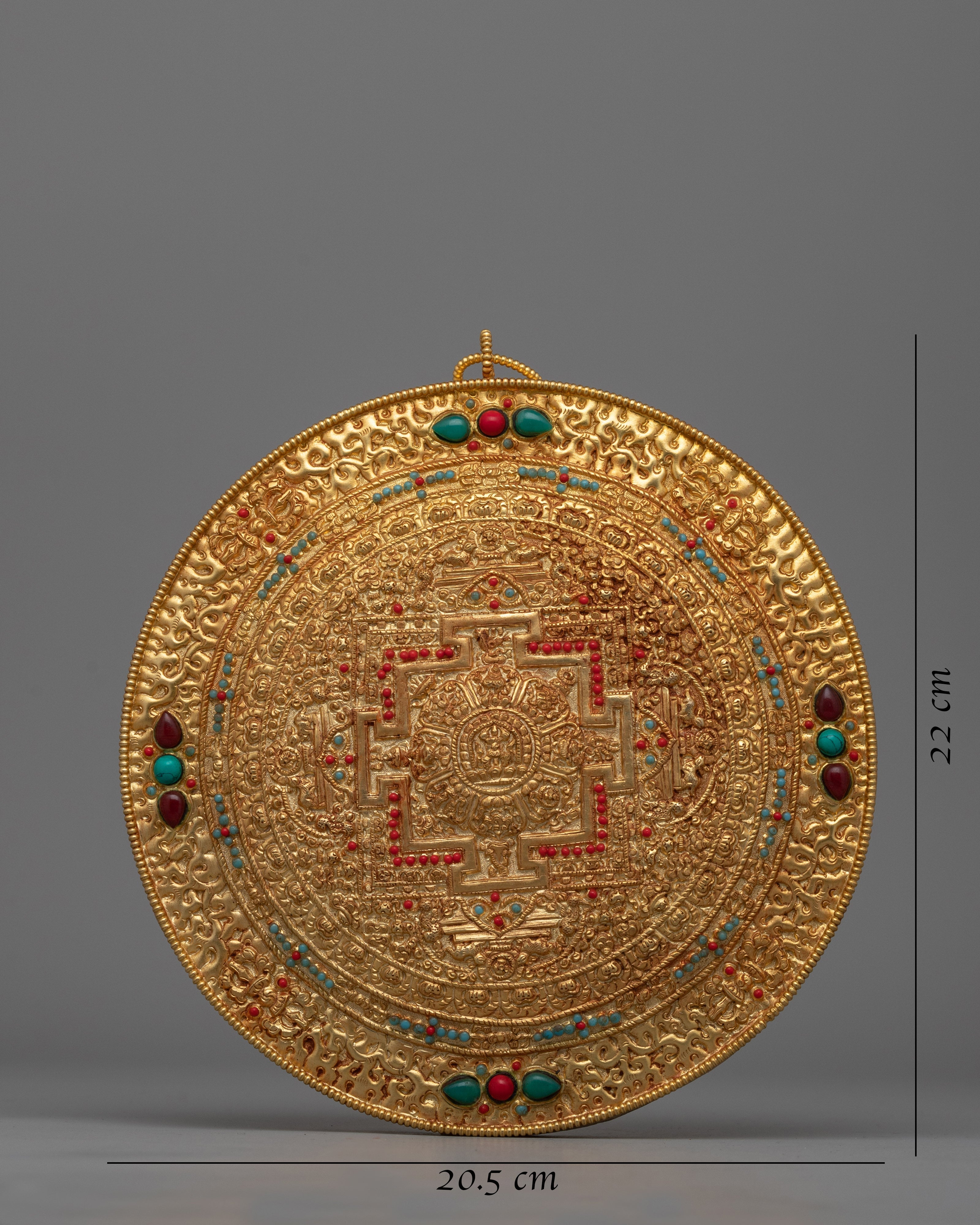 Wall Hanging Metal Mandala Thanka | Spiritual Home Decor