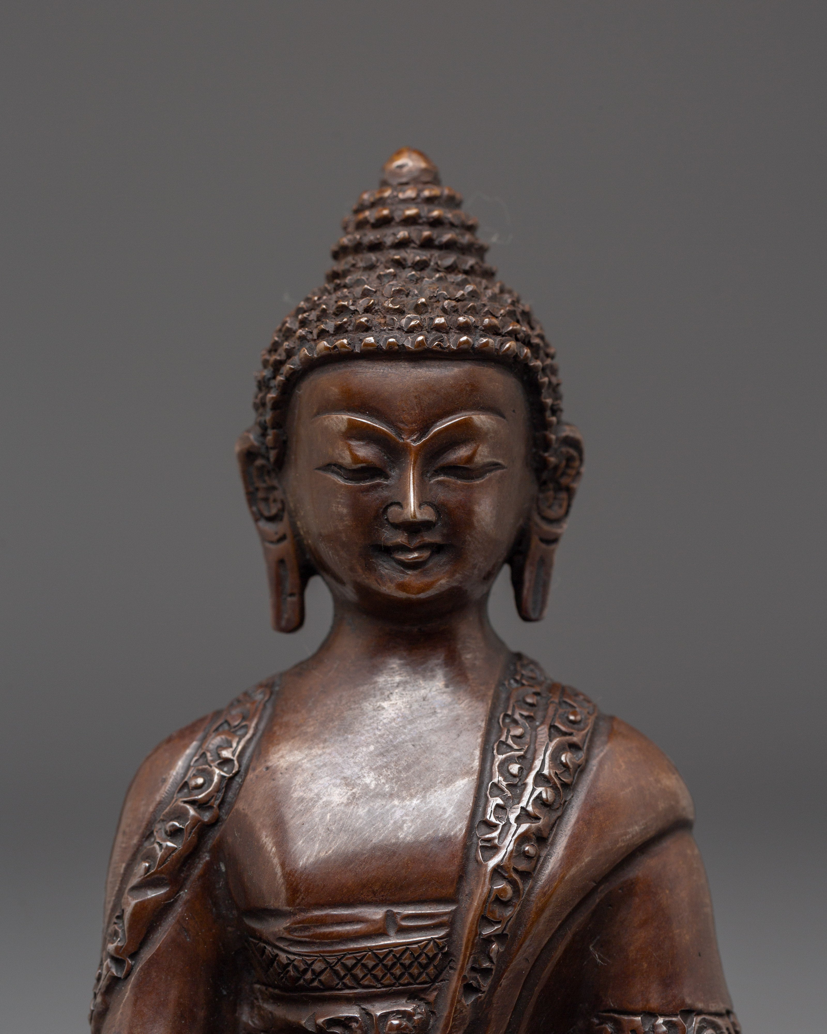 Oxidized Statue of Historical Gautama Buddha | Buddhist Spiritual Decor