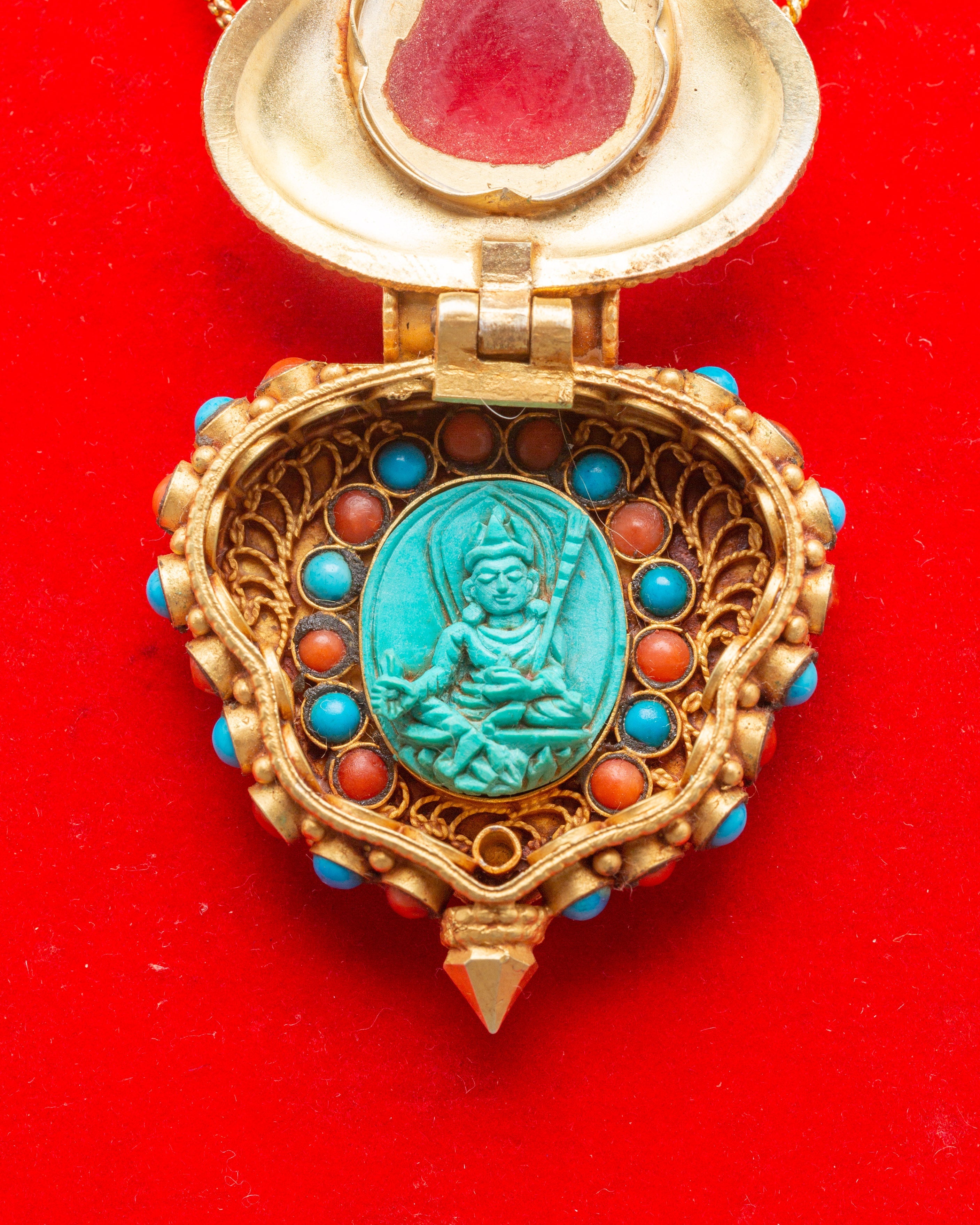 Handmade Padmasambhava Ghau Box Locket | Symbol of Purity and Spiritual