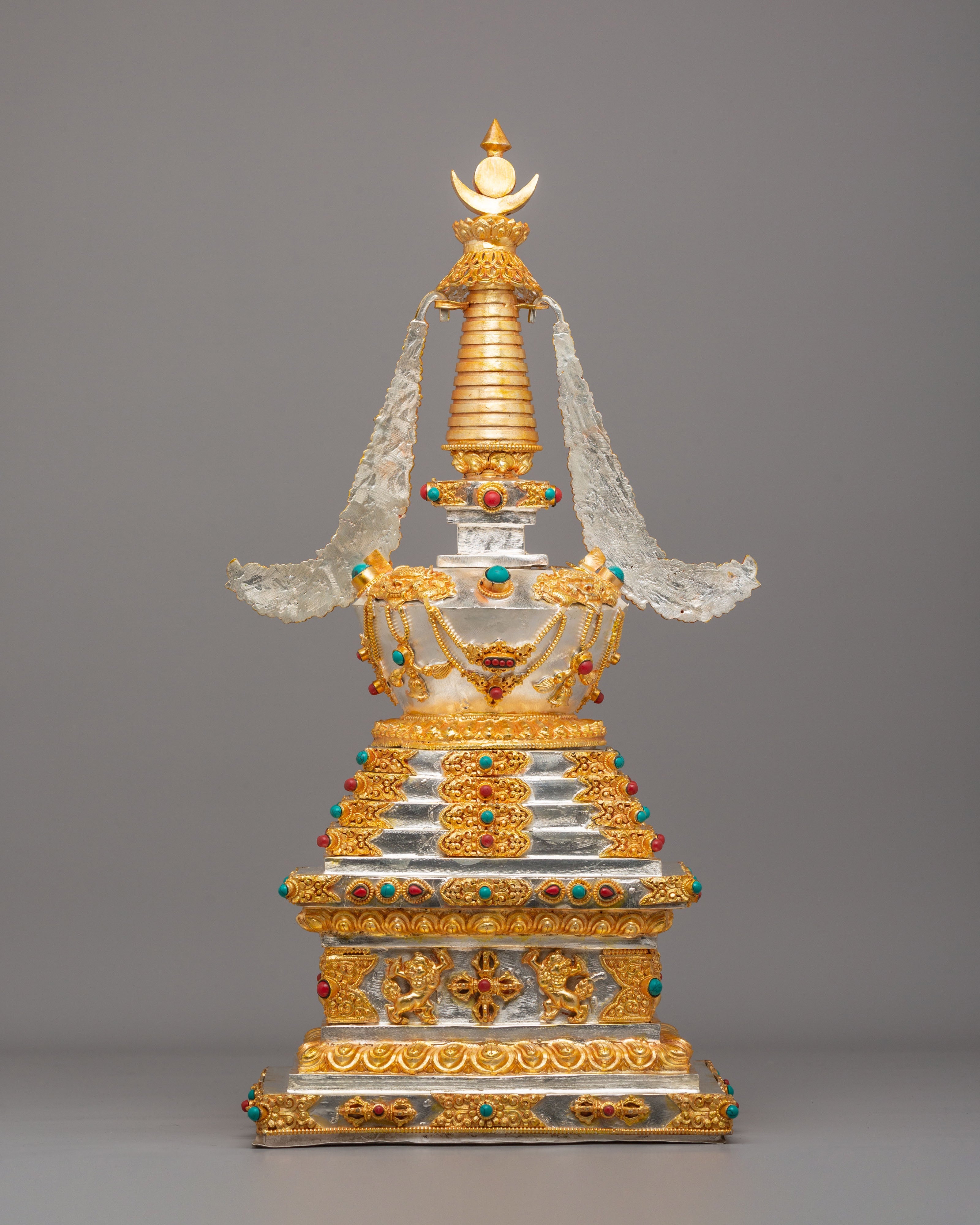 Handmade Tibetan Enlightenment Stupa | Symbol of Spiritual Awakening