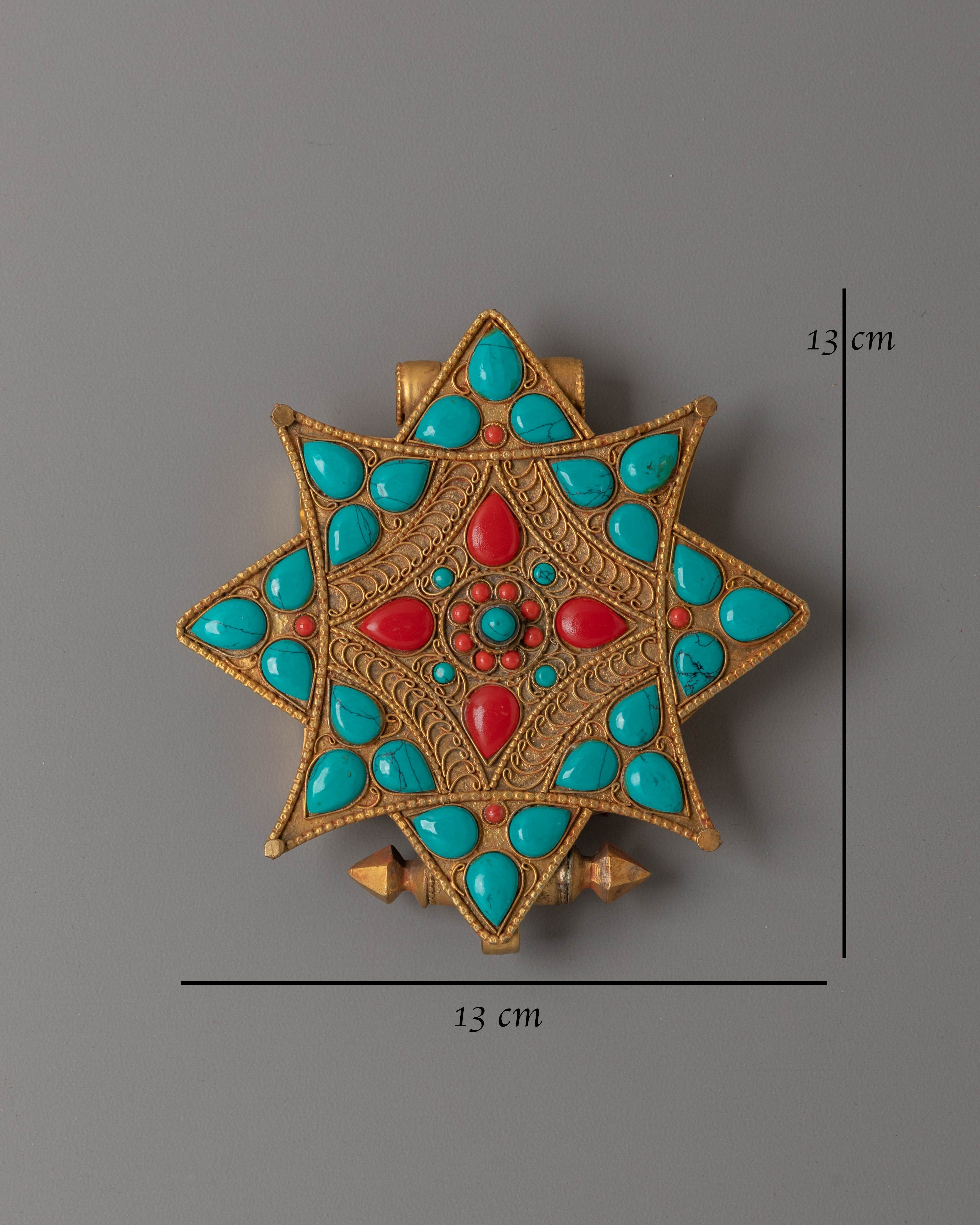 Tibetan Electro Gold Plated Ghau Locket | Copper Ghau Locket