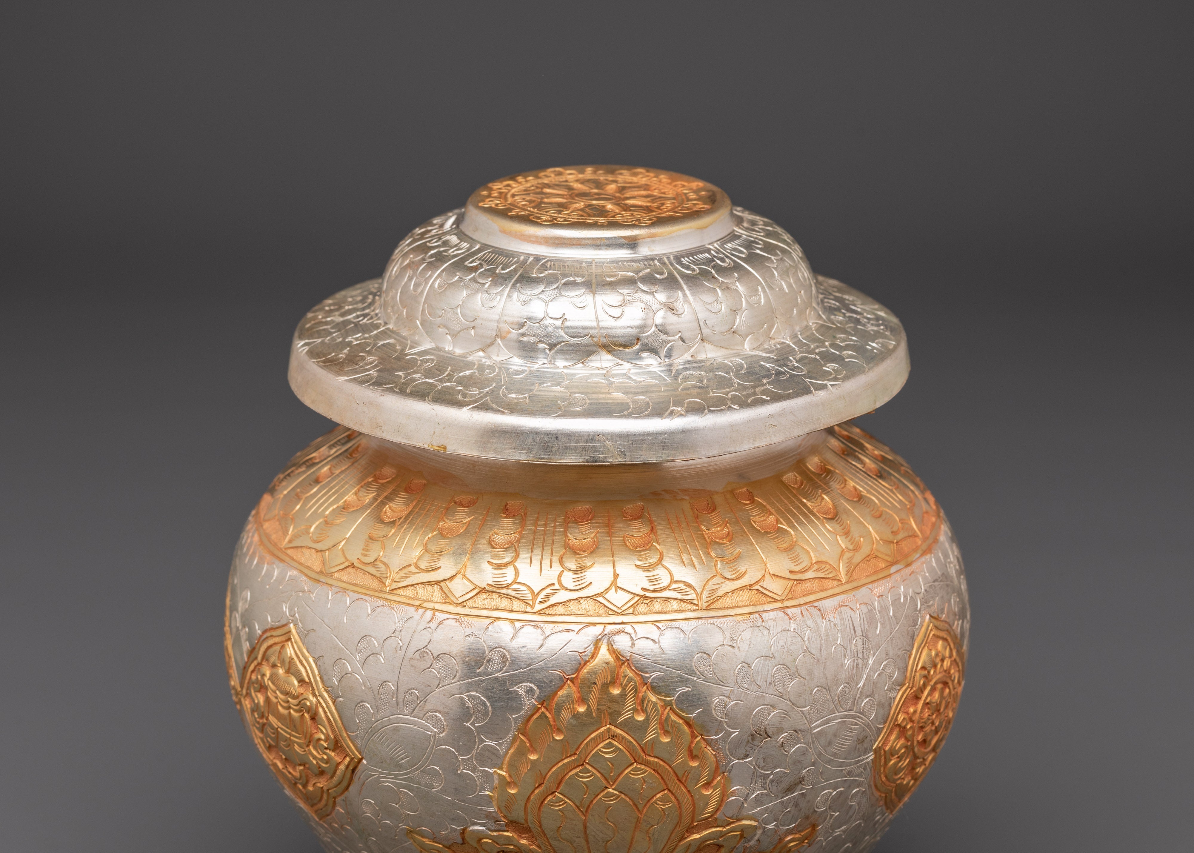 Tibetan Ritual Rice Offering Pot | Prosperity Blessing Jar