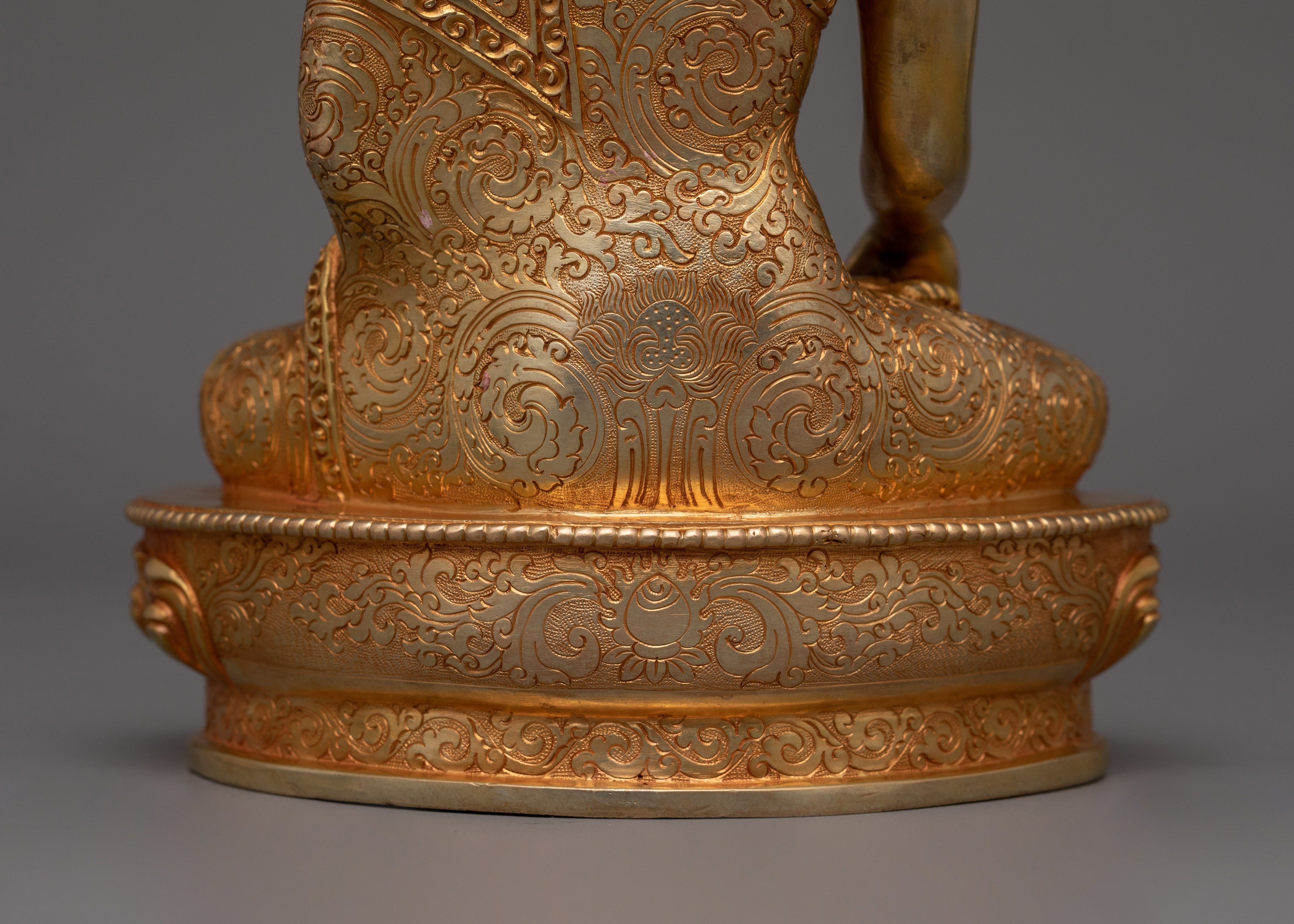 24K Gold Gilded Small Shakyamuni Buddha | The Enlightened One in 24K Gold Gilding