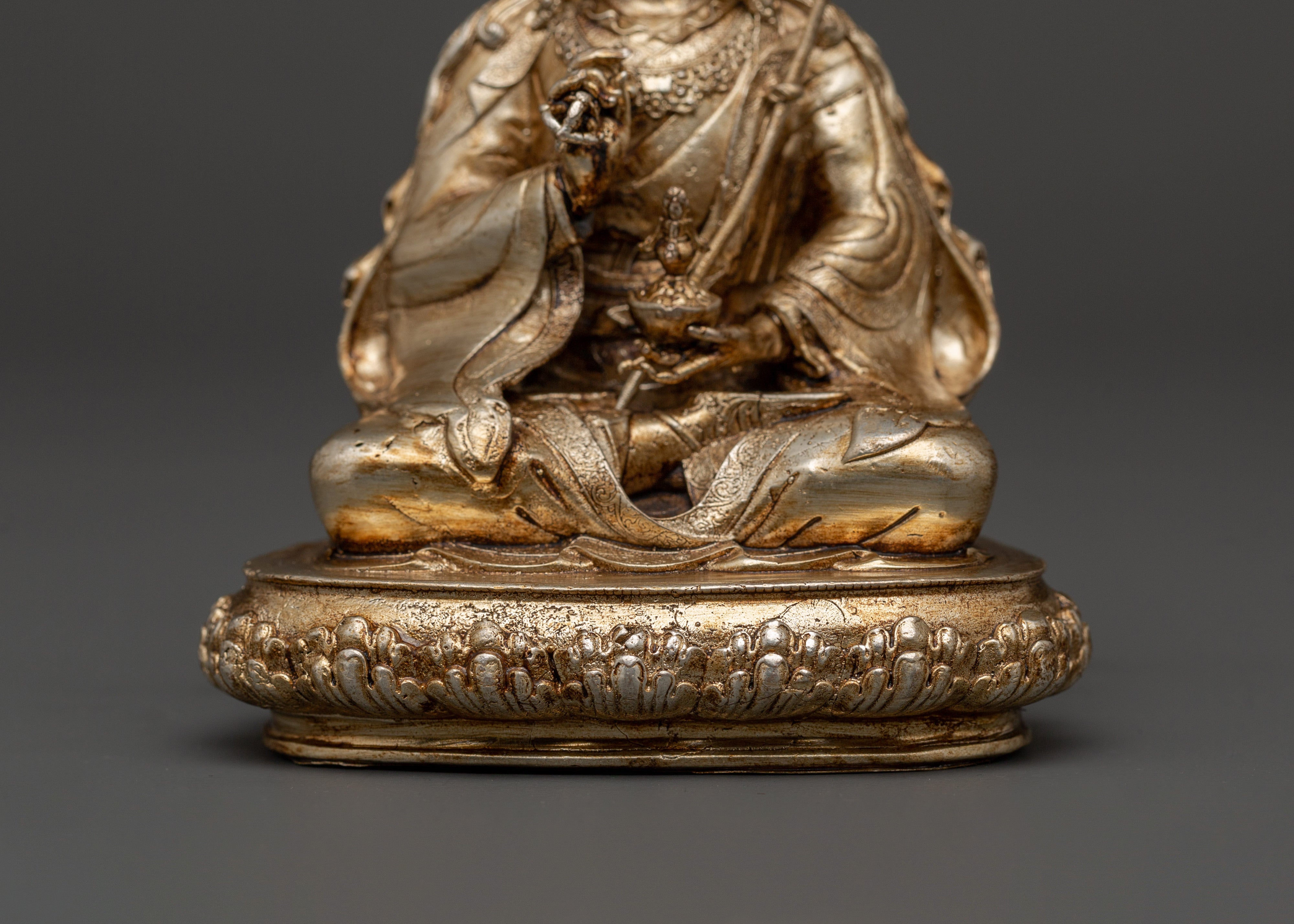 Silver Plated Guru Tsokye Dorje Statue | Spiritual Practice