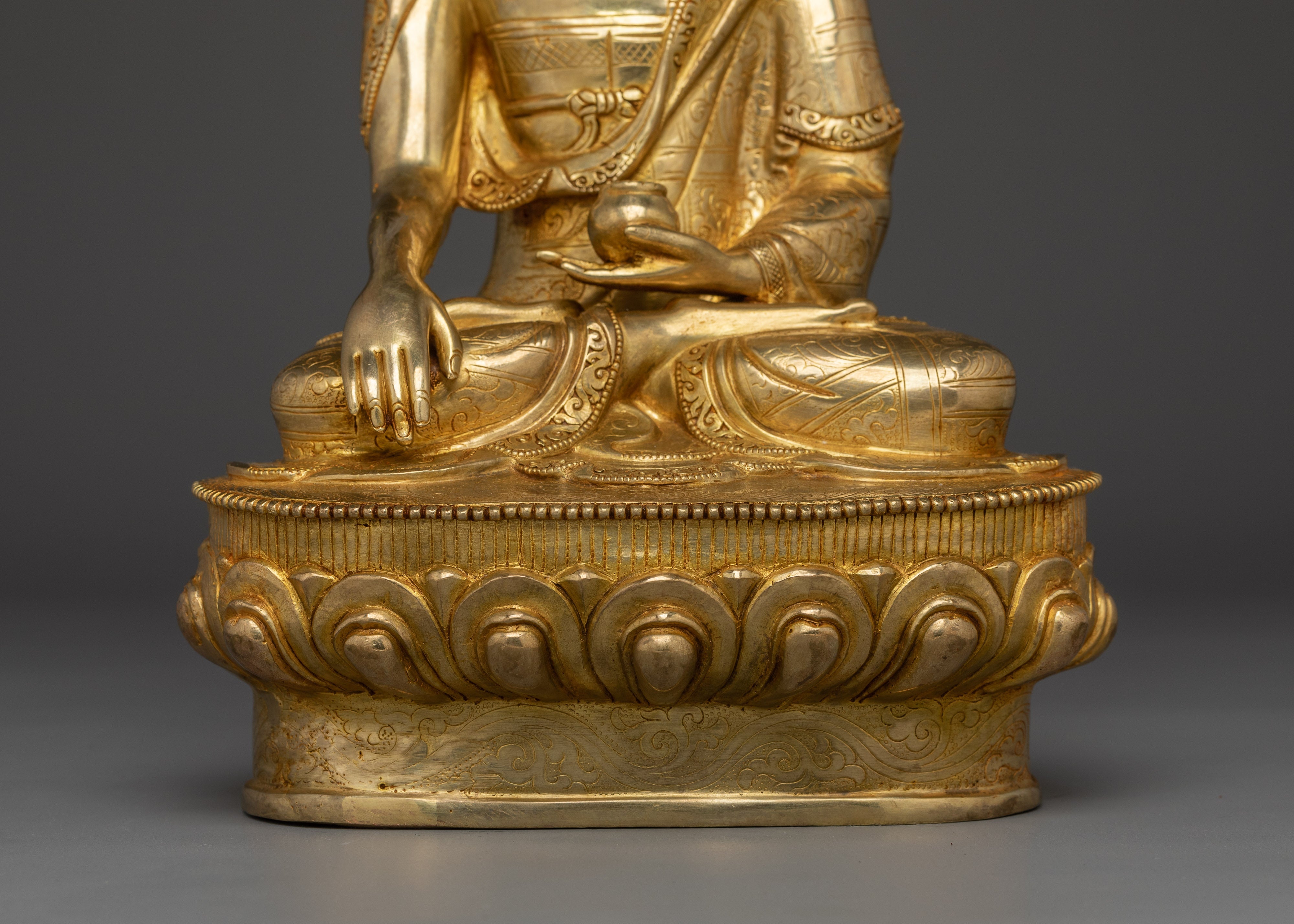 Awakened Royal Crown Shakyamuni Buddha Statue | Himalayan Golden Art