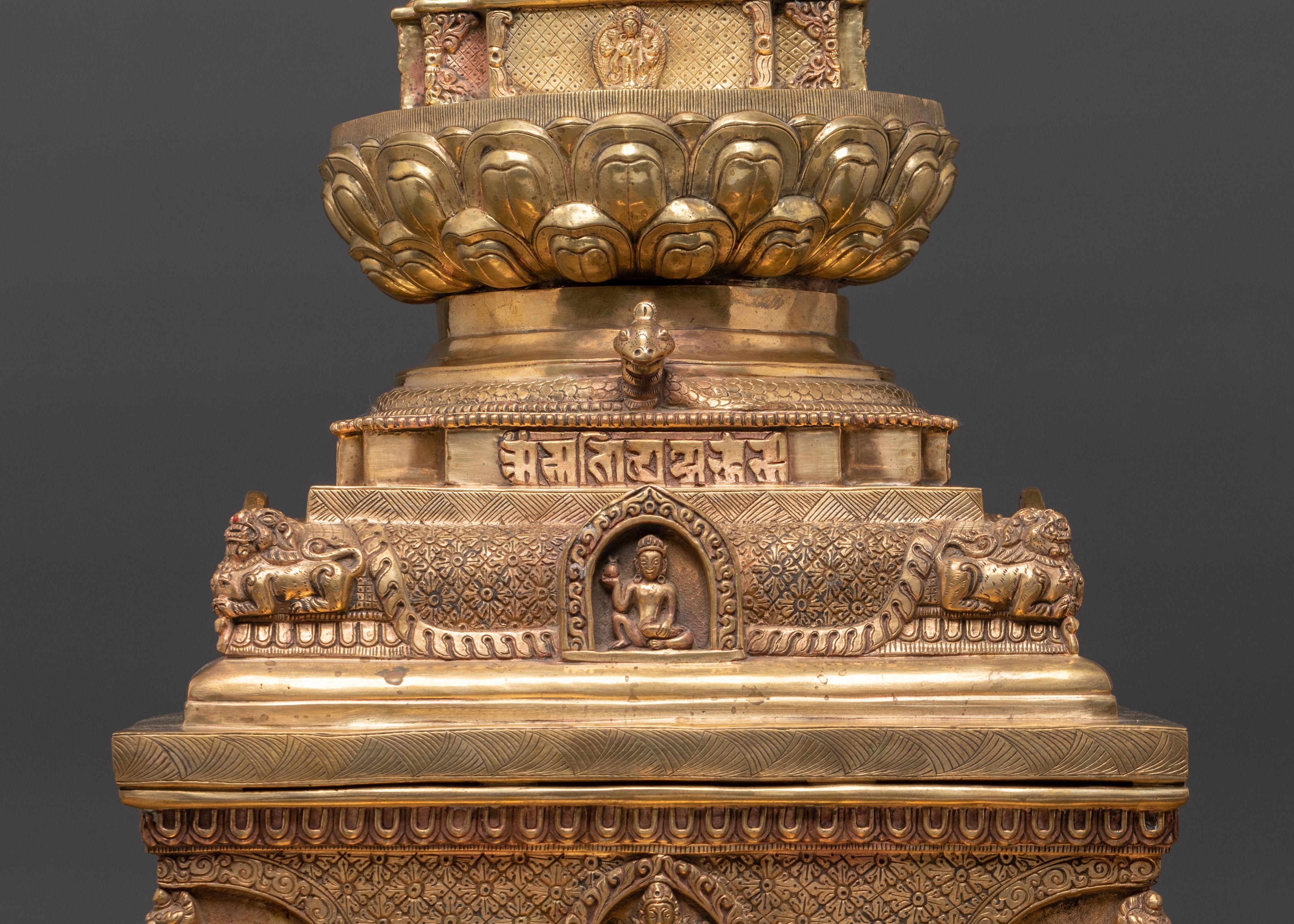 Five Dhyani Buddhas Stupa | Tibetan Temple Stupa