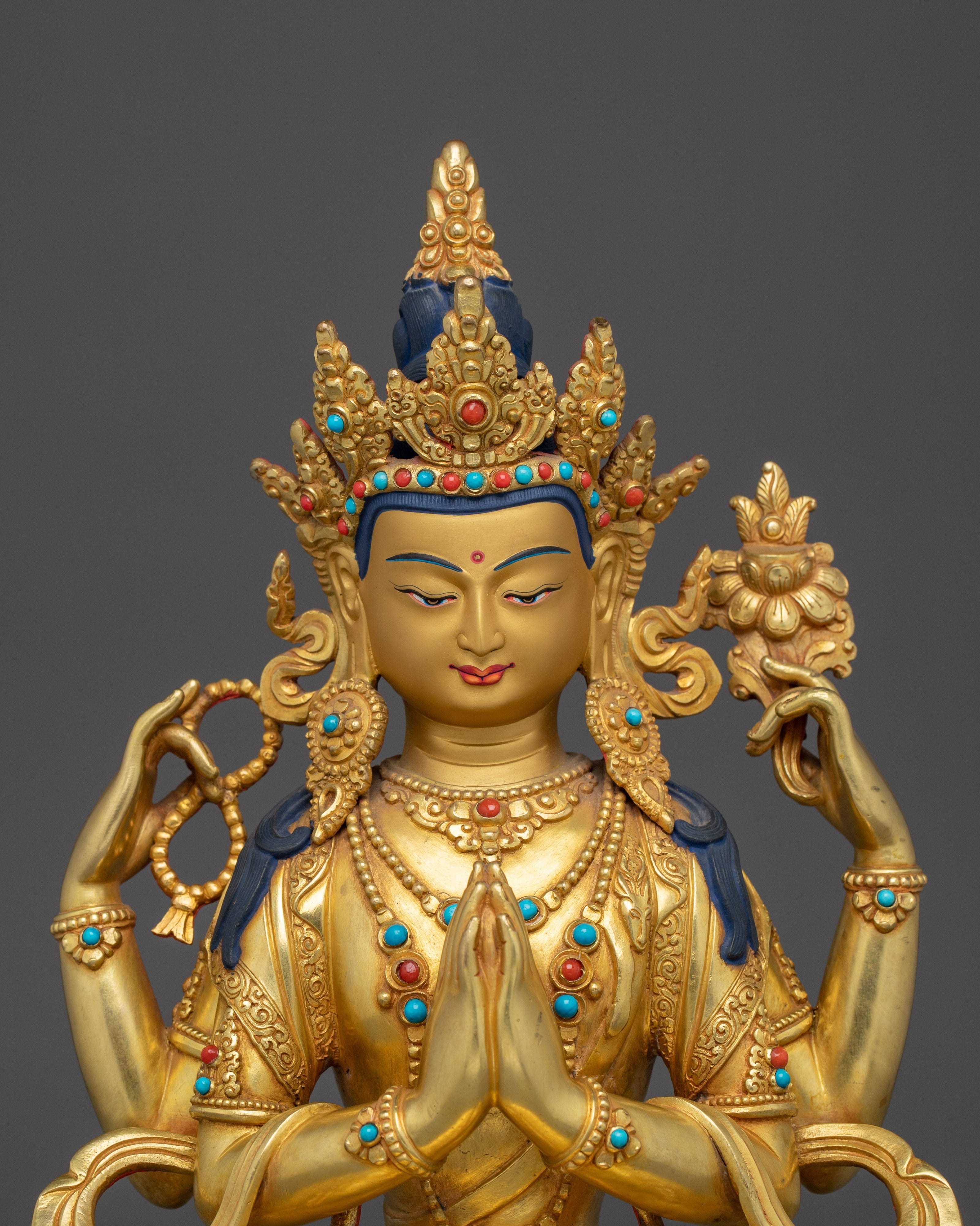 Golden Avalokiteshvara Artwork | Chenrezig - Bodhisattva of compassion