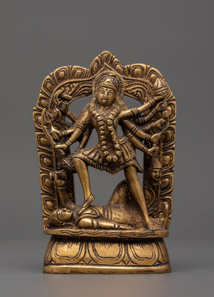 Mahakali brass statue 