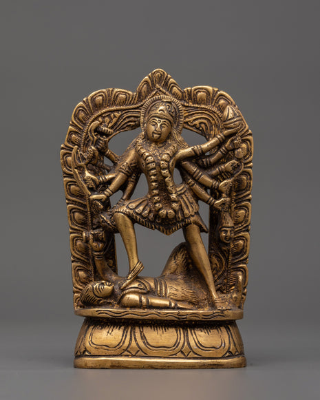 Mahakali brass statue 