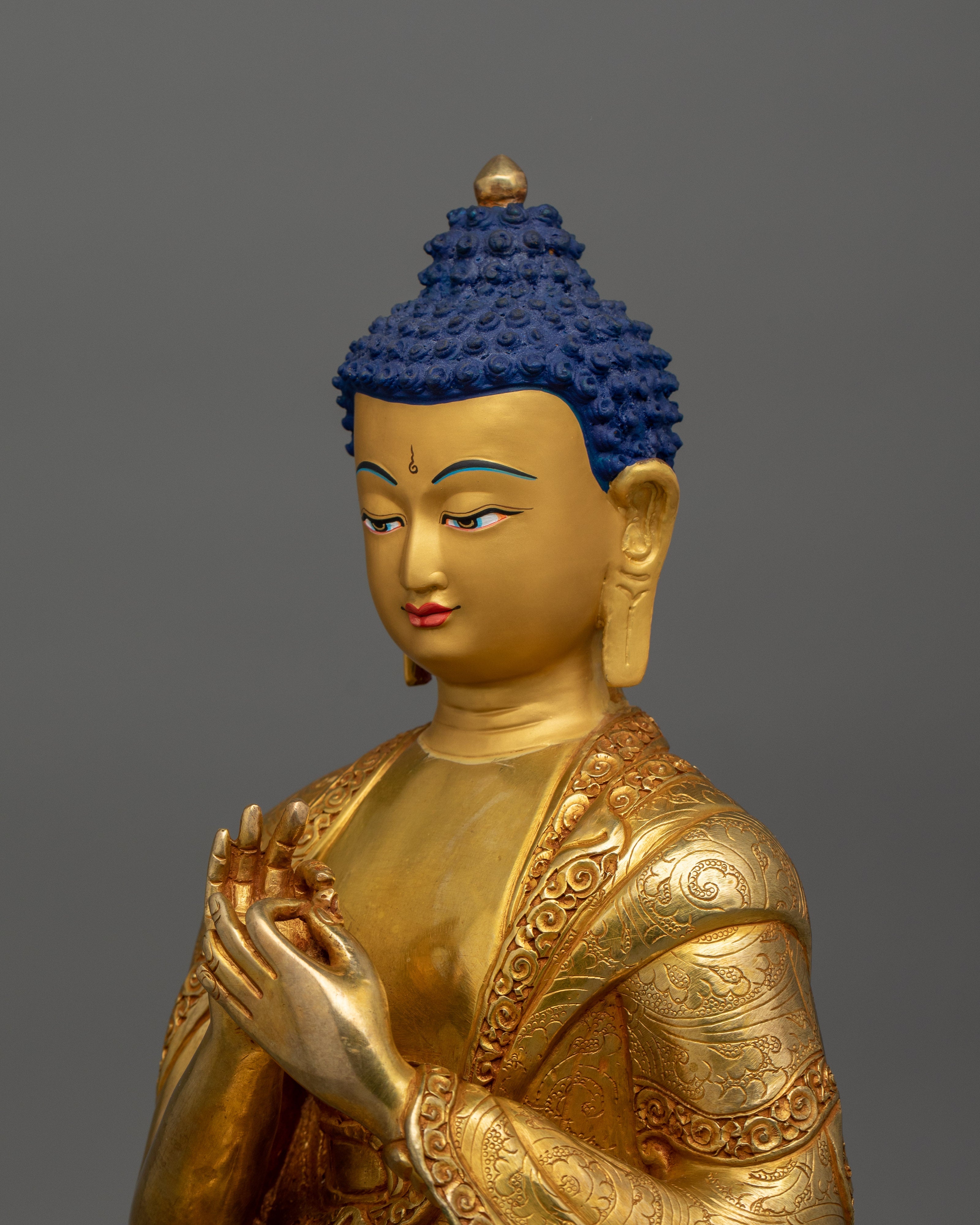 Sacred Figurine of Meditating Buddha Vairocana | Buddha of Infinite Light and Wisdom