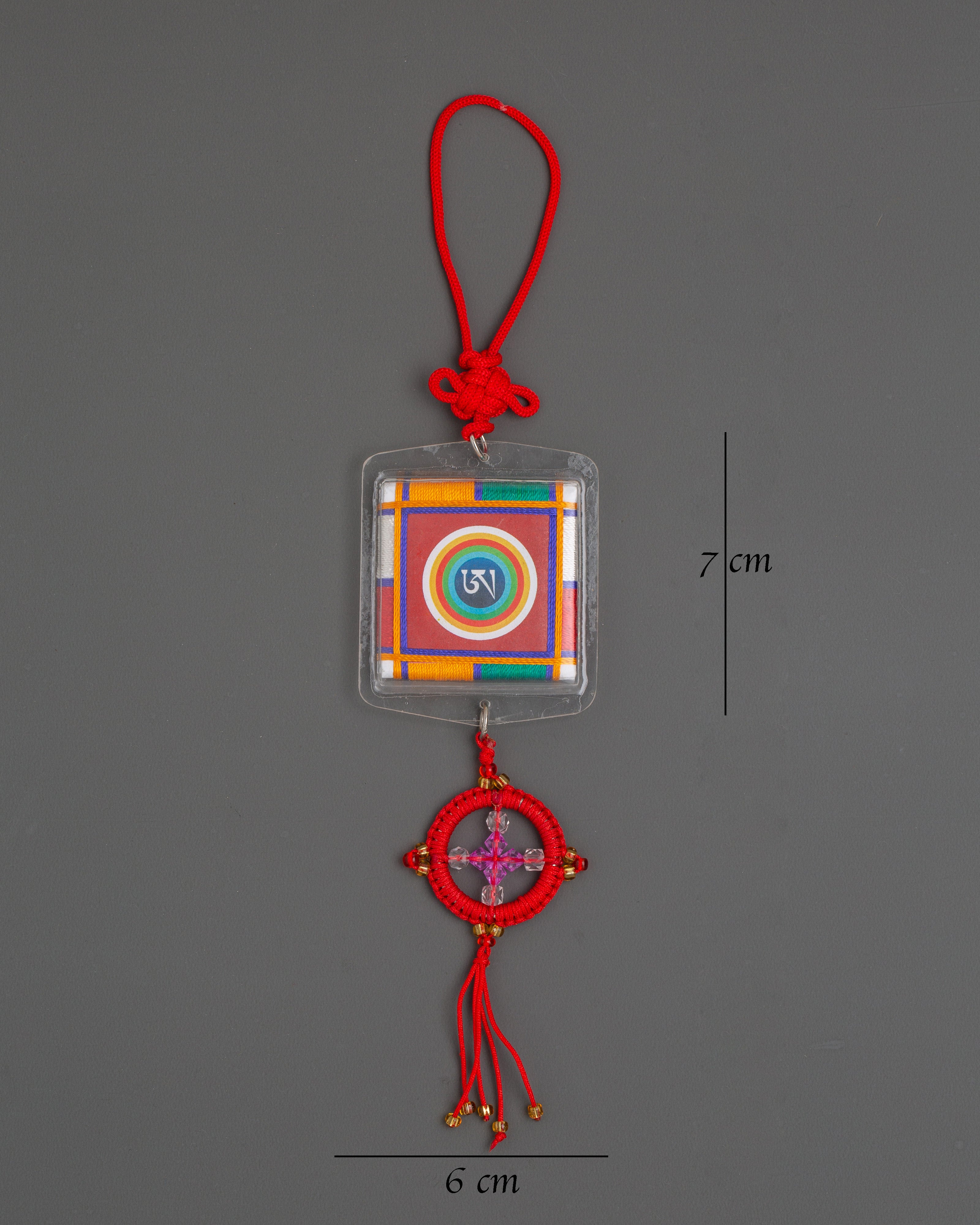 Sacred Tibetan Protection Buti | Buddhist Thread Cross Amulet