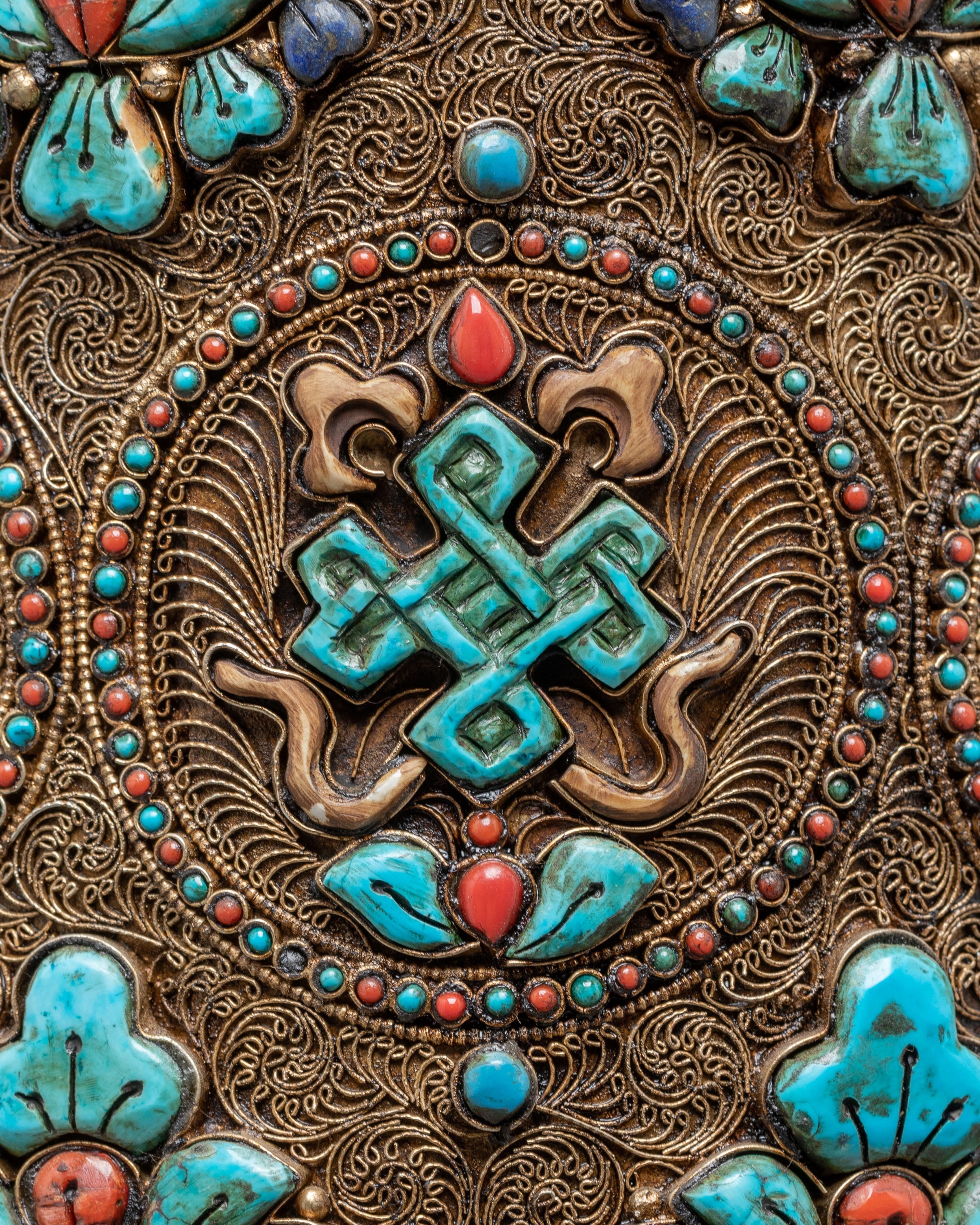 Prayer Wheel With 8 Auspicious Symbols | Tibetan Ritual Prayer Wheel