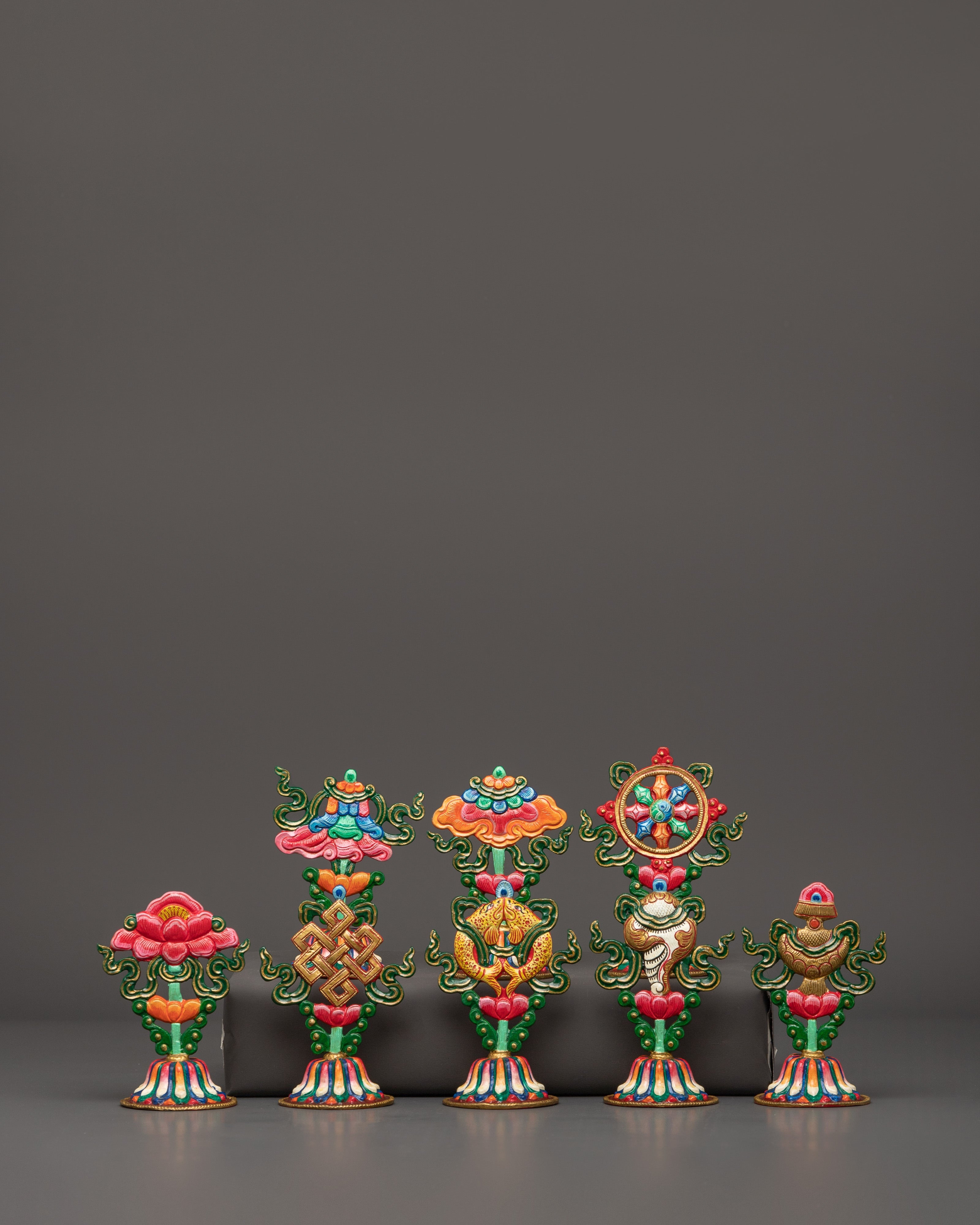 Colorful Buddhist 8 Auspicious Symbols 