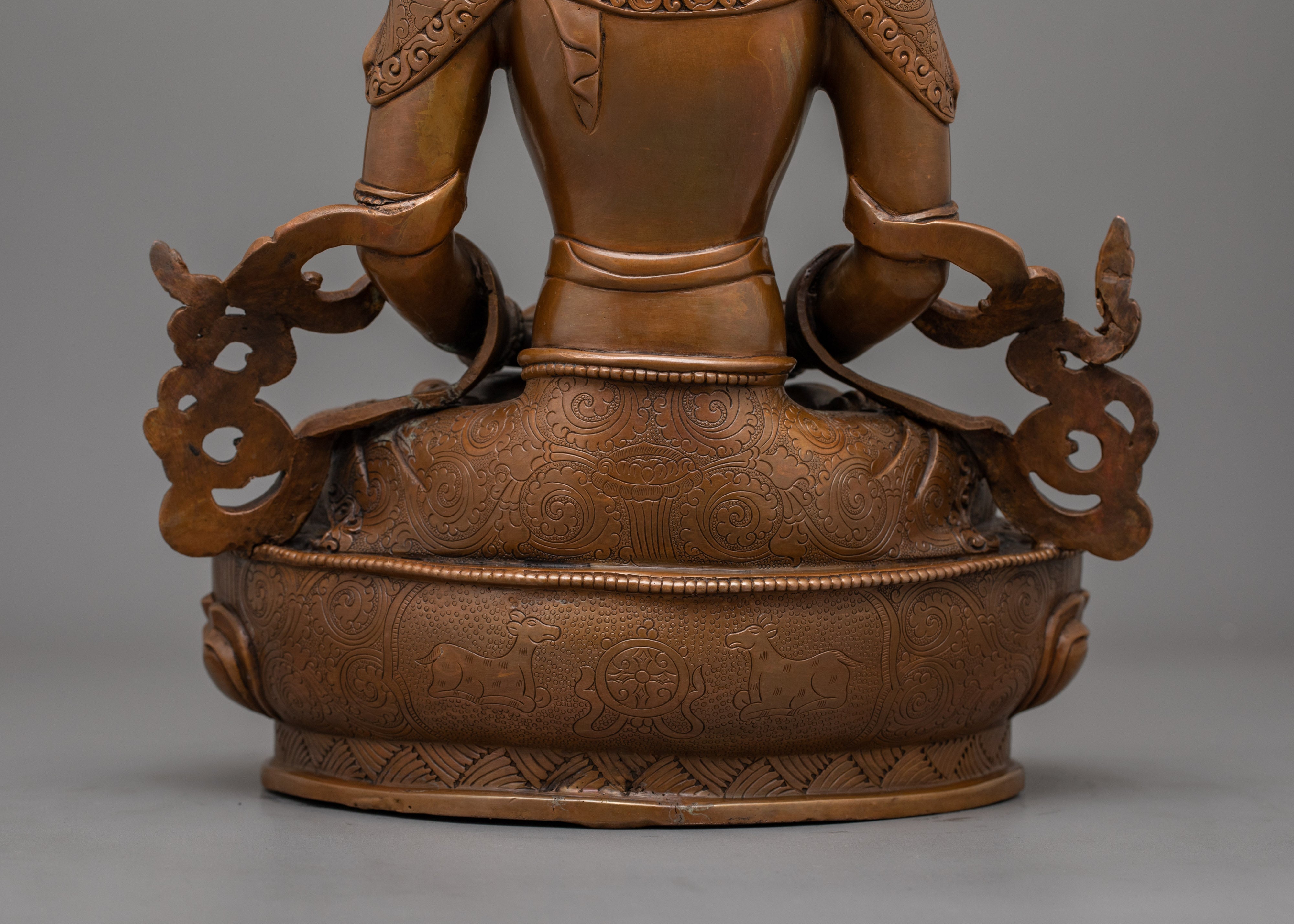 Serene Amitayus Buddha of Longevity Statue | Traditional Himalayan Artwork