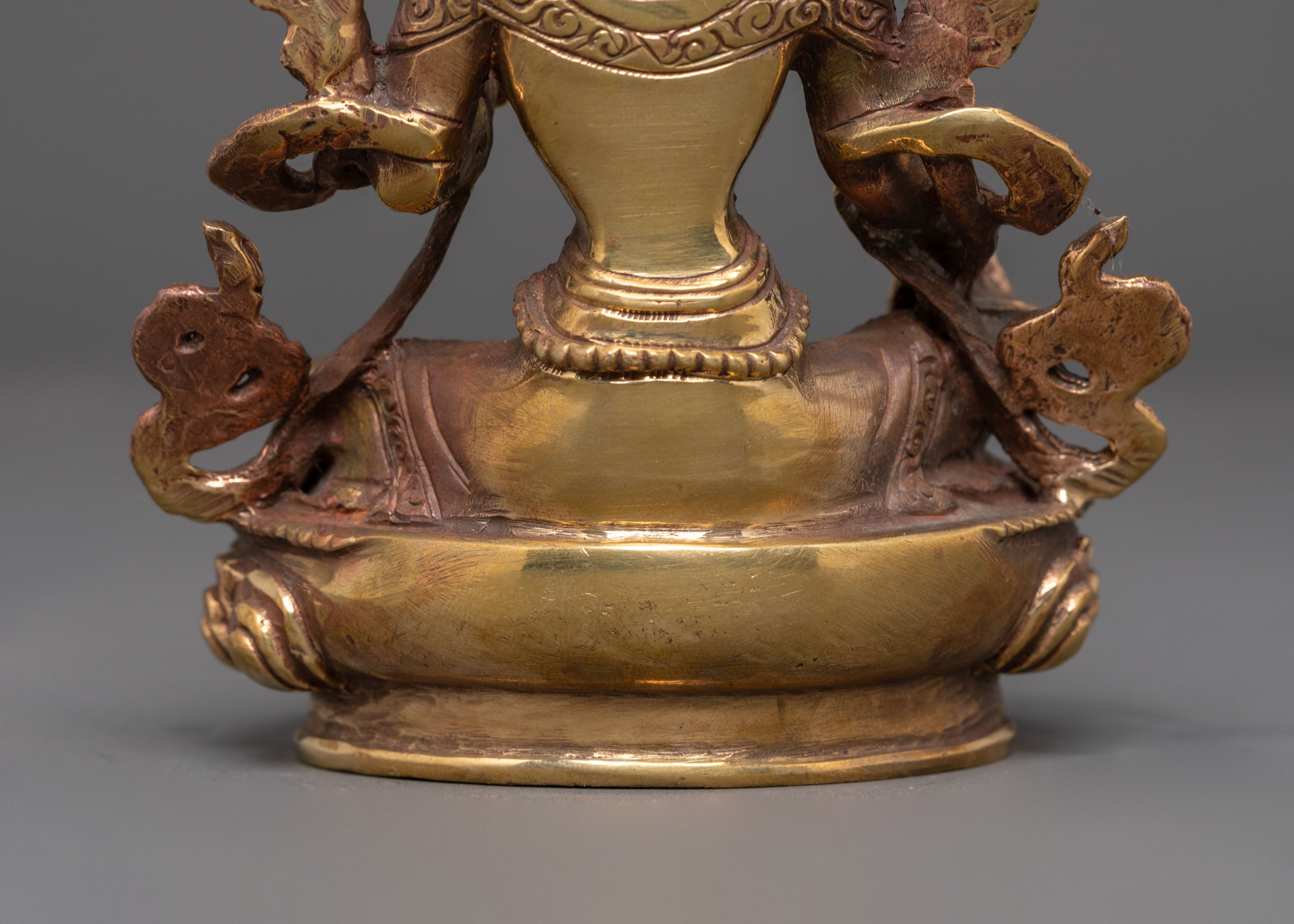 Green Tara Copper Statue | Handcrafted Tibetan Altar Decor