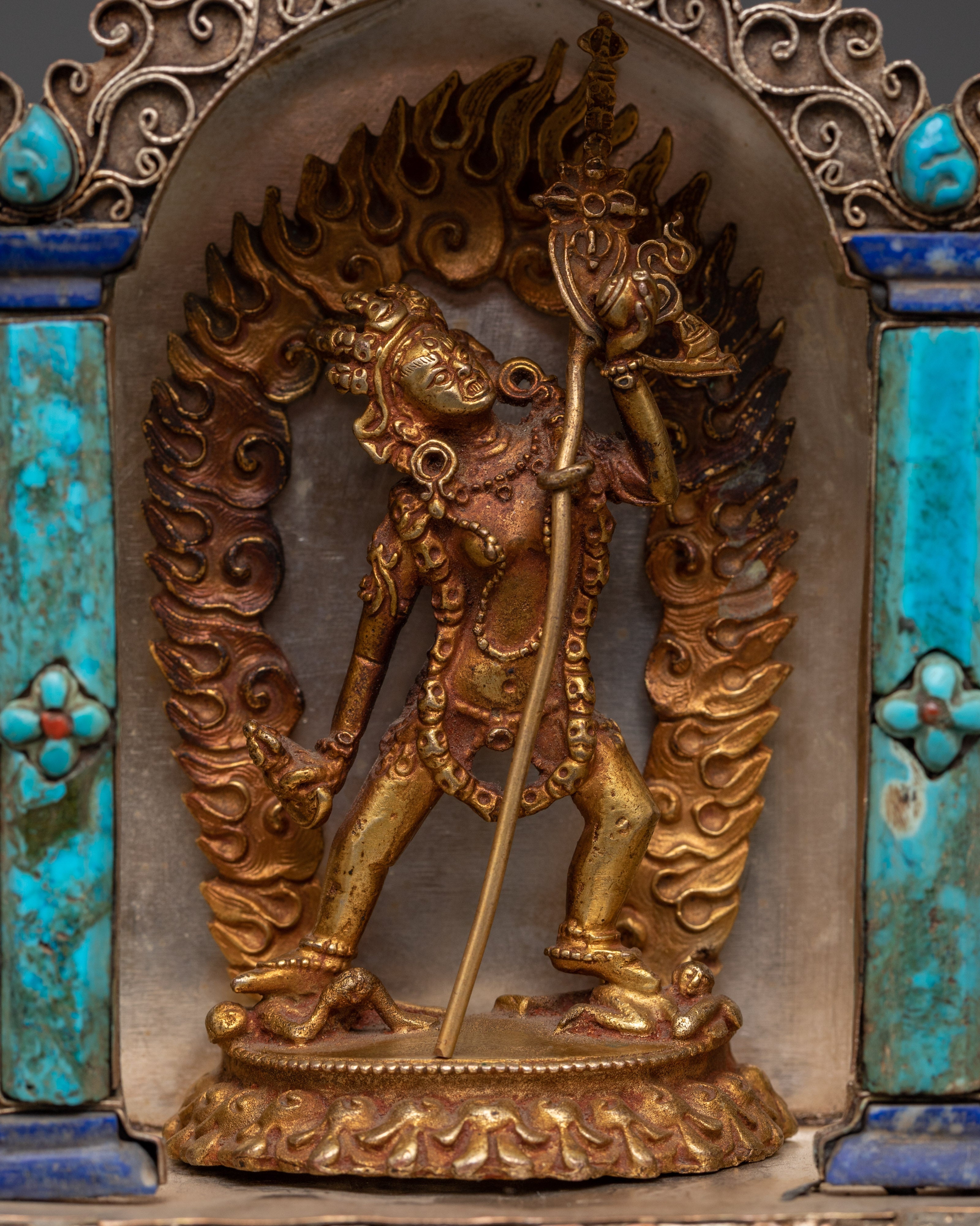 Ghau box with Vajrayogini | Tibetan Buddhist Shrine
