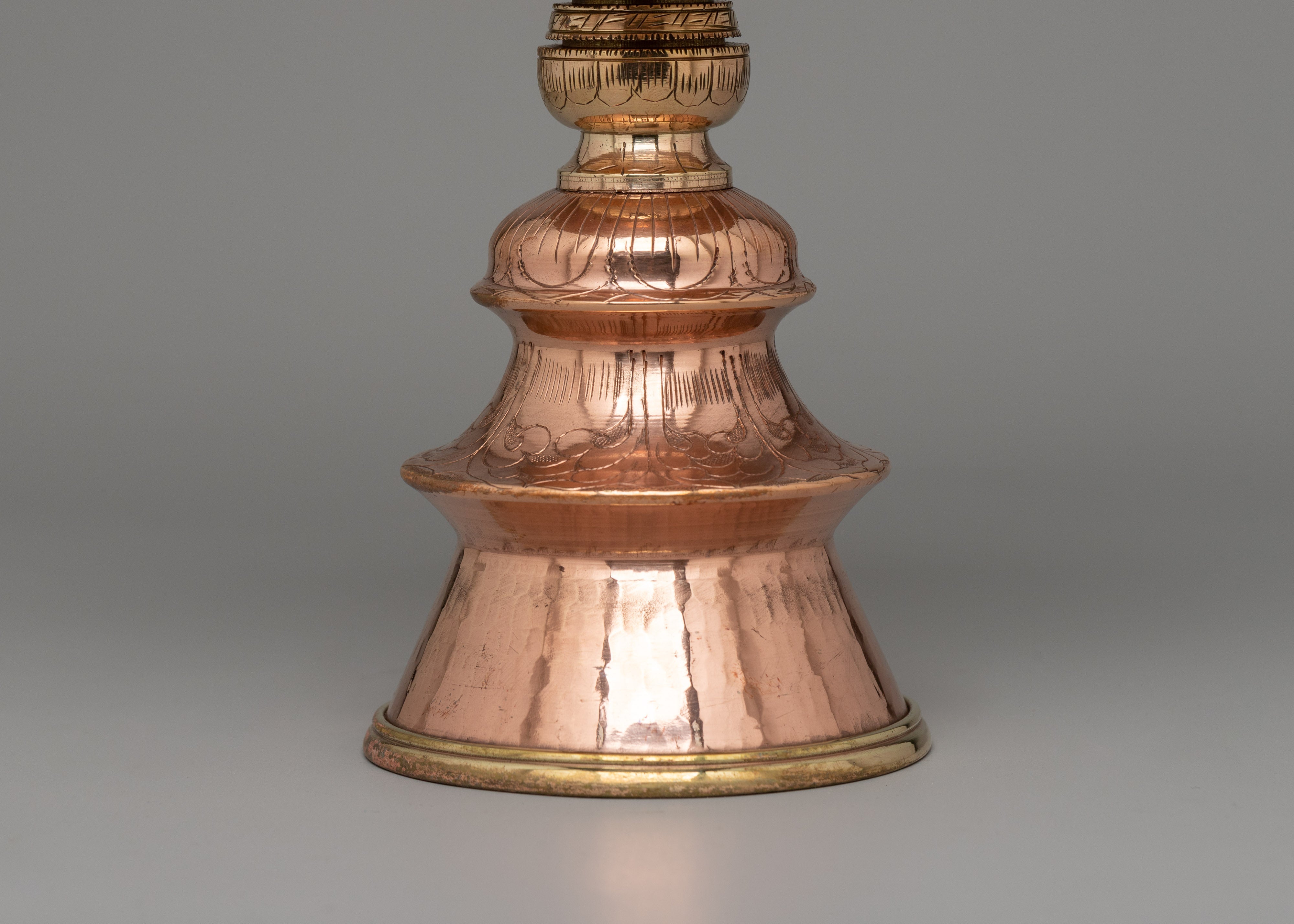 Handcrafted Copper Butter Lamp | Tibetan Light Offering Lamp for Rituals