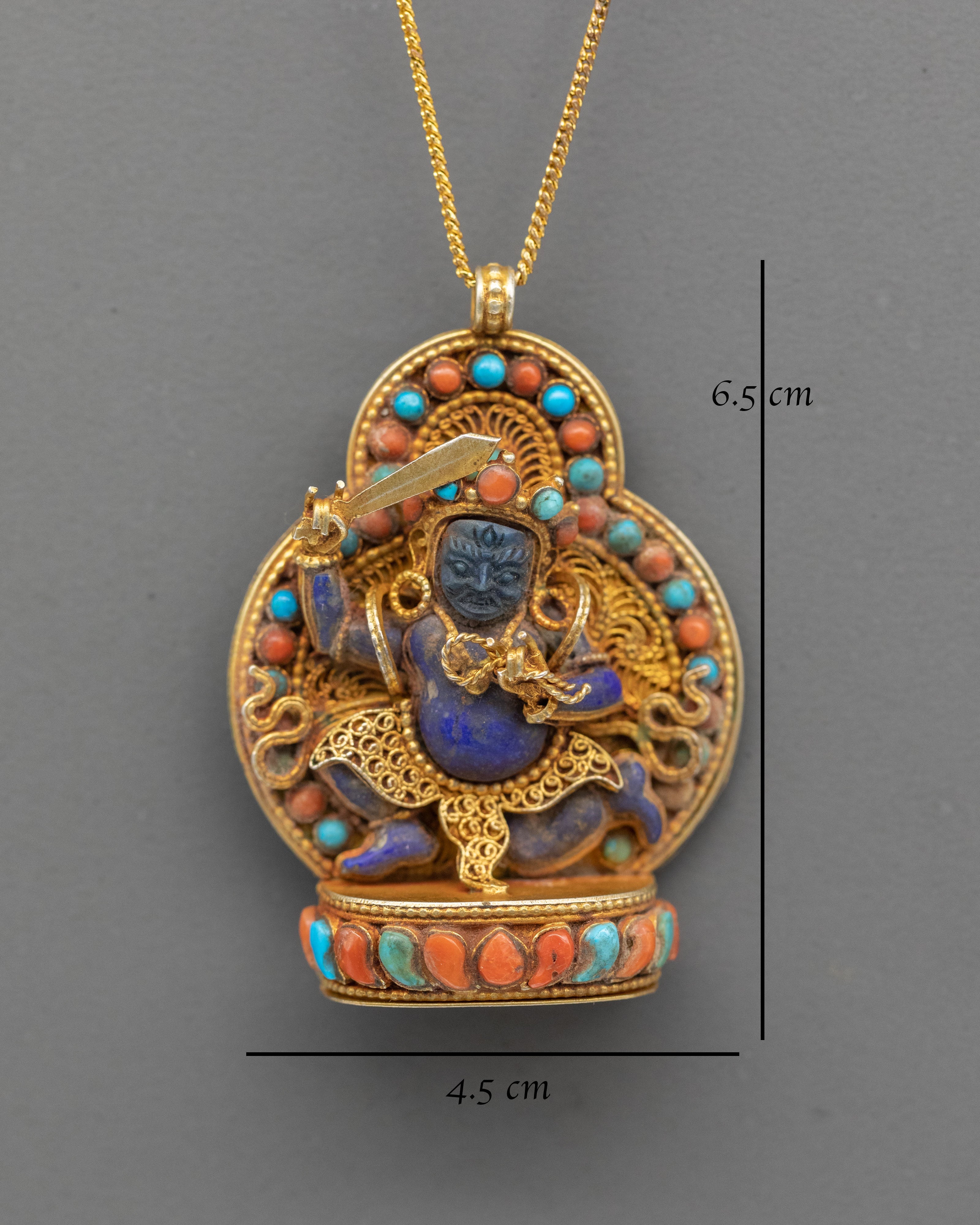 Khadgapani Protection Pendant | Tibetan Amulet for Spiritual Strength