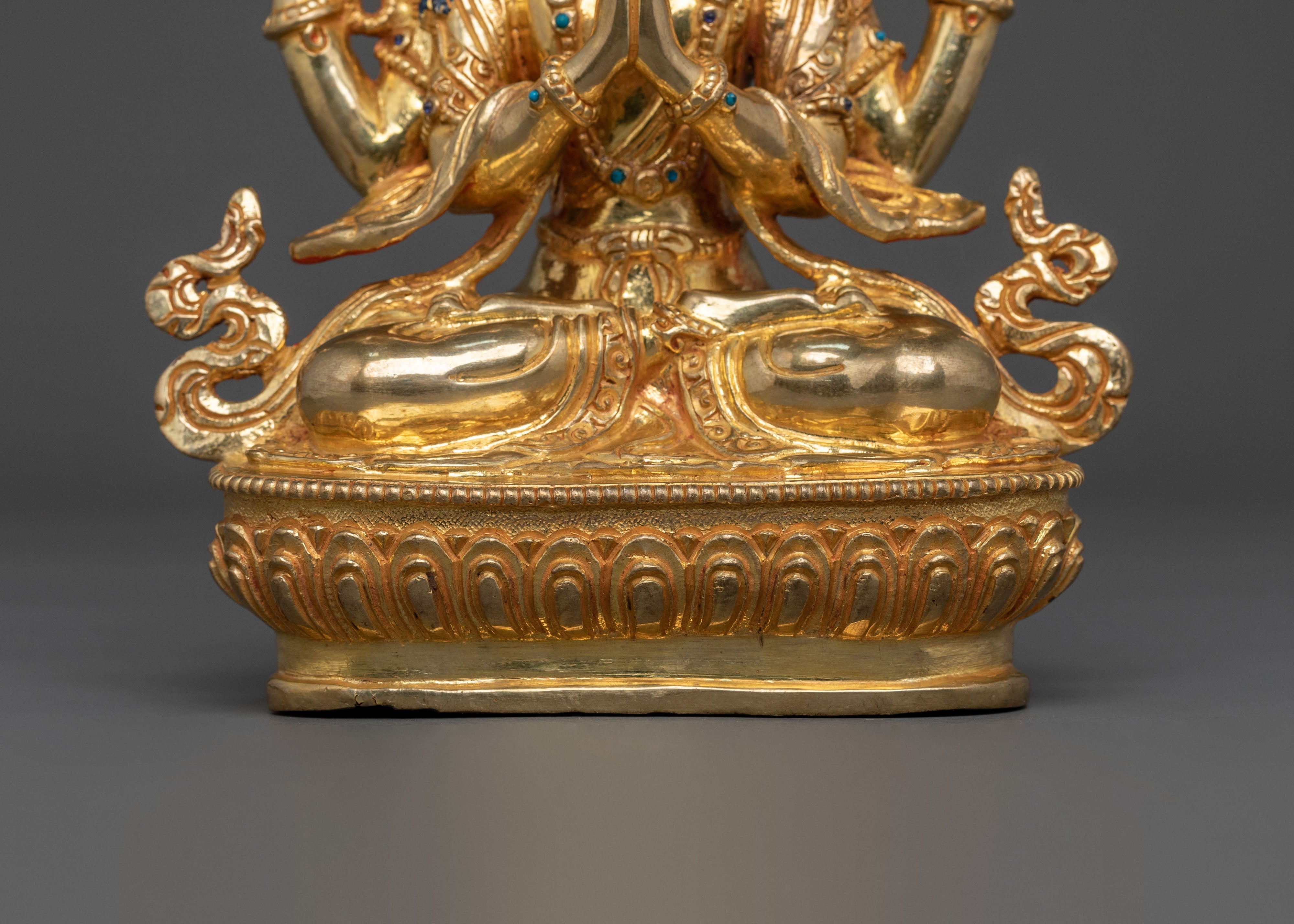 Chenrezig Statue for Divine Compassion | Tibetan Spiritual Art