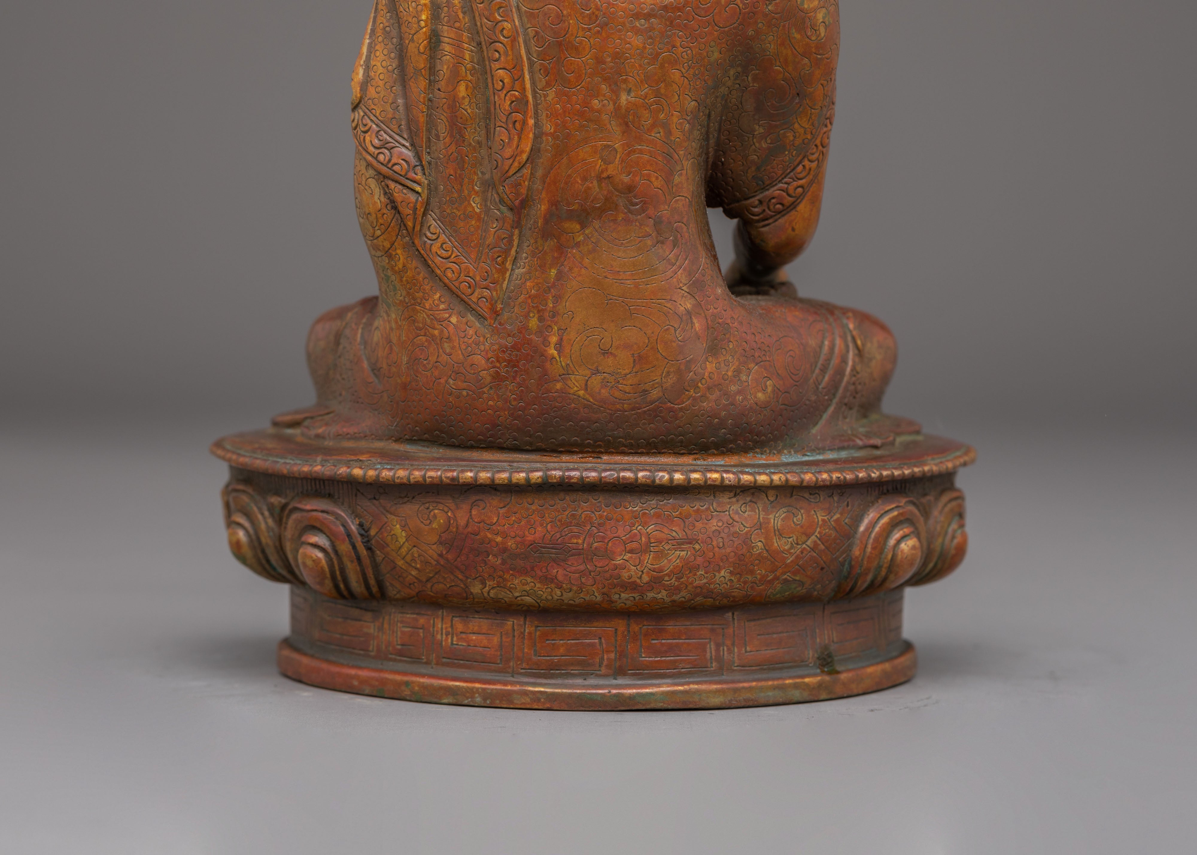 Sacred Shakyamuni Buddha Dharma Statue | Tibetan Copper Art for Meditation