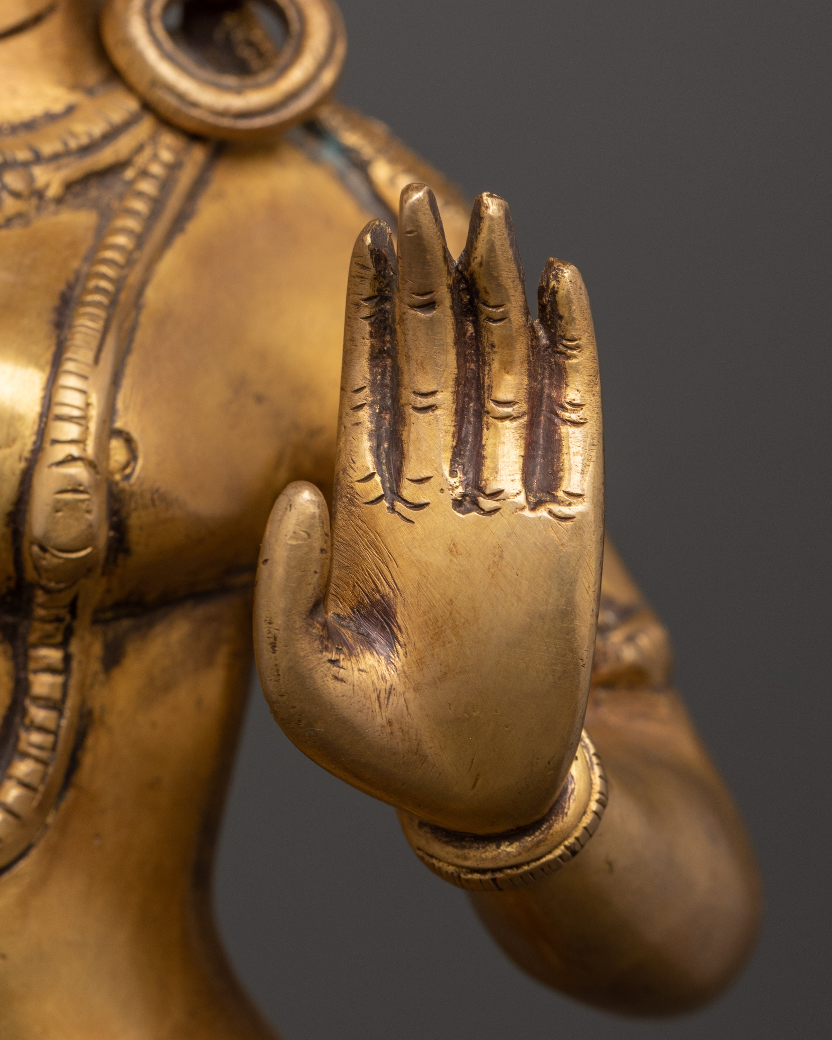 Maya Devi Brass Sculpture for Dharma Decor | Traditional Artwork