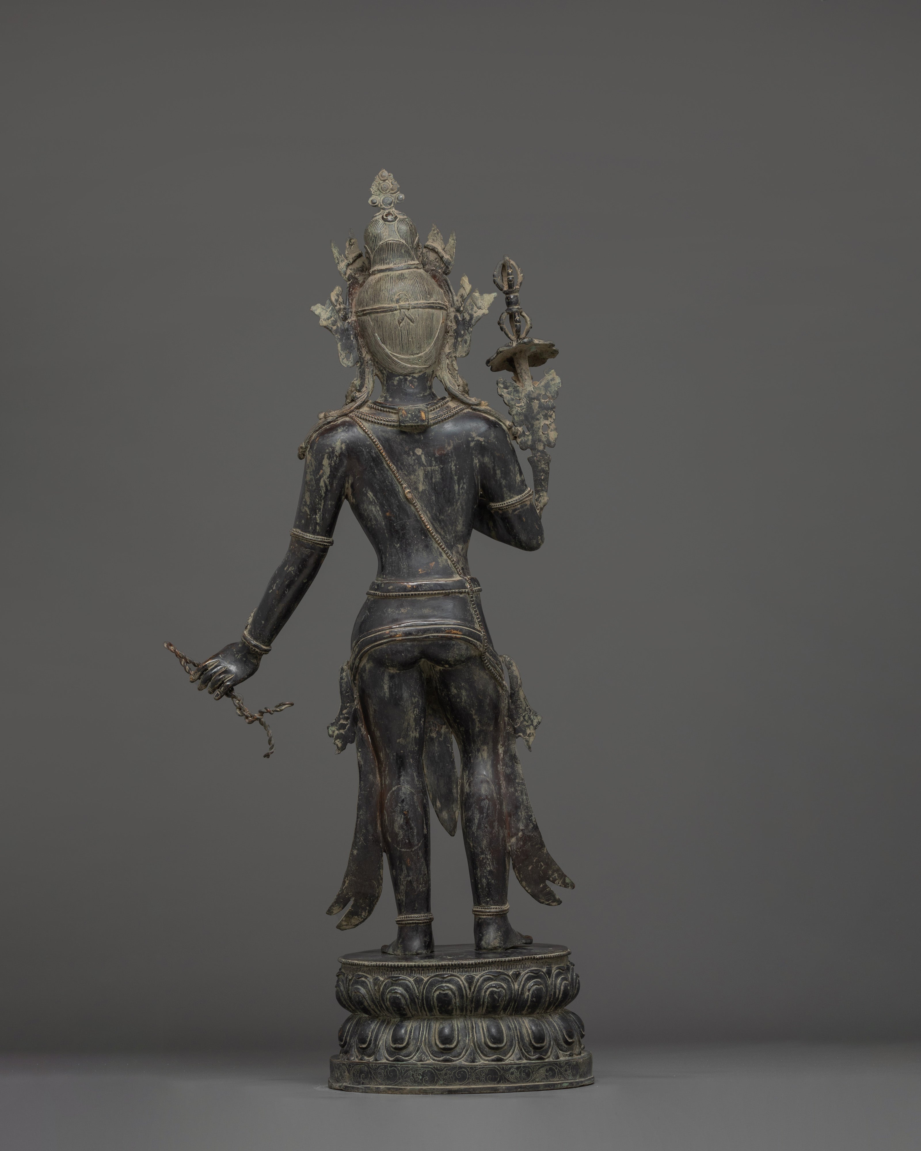 Copper Standing Vajrapani Statue | Powerful Buddhist Protector Deity