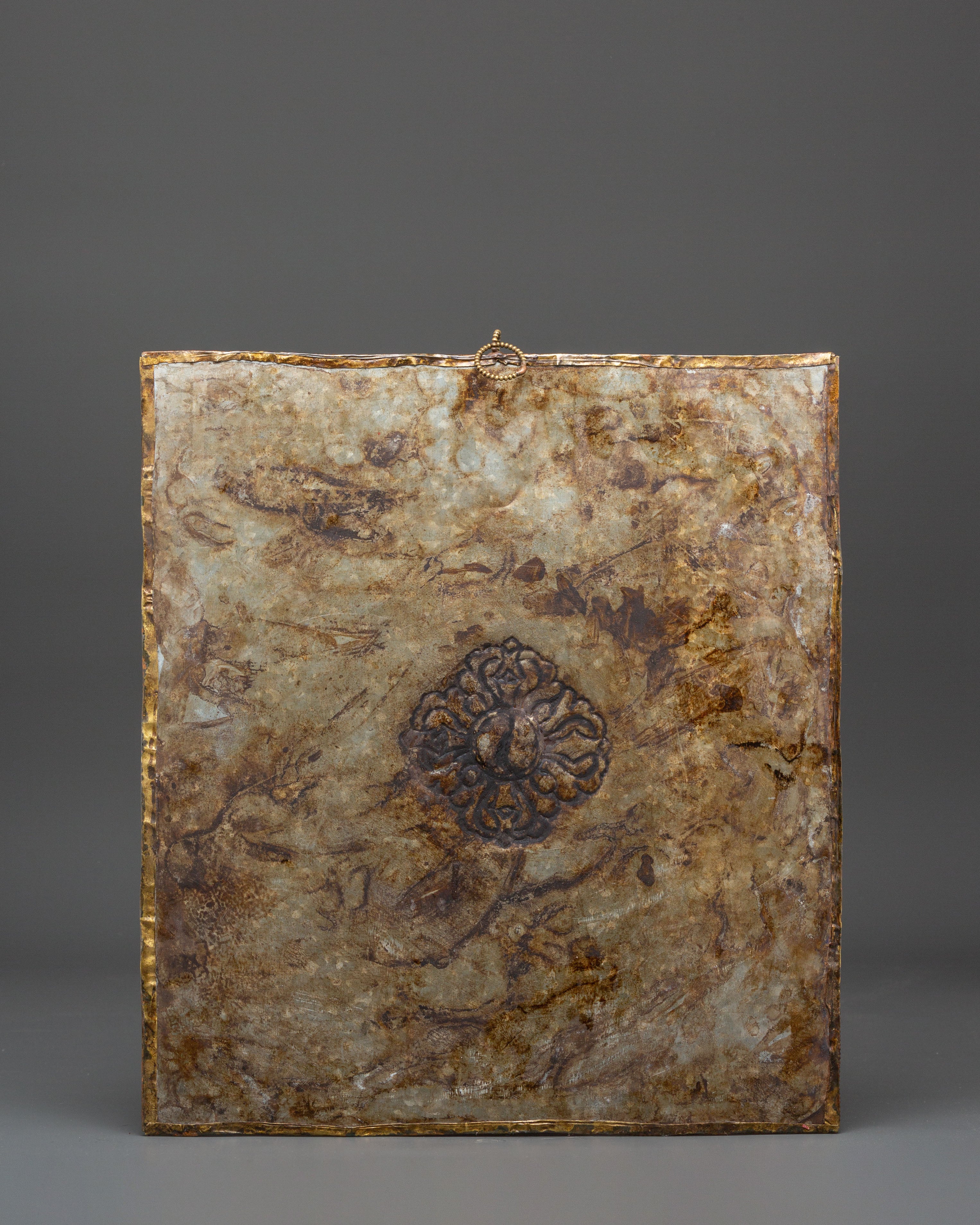 Sacred Tibetan Wind Horse Wall Hanging | Handcrafted Brass Buddhist Wall Art