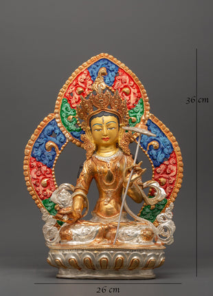Dukar Deity of Protection and Wisdom Sculpture | Sitatapatra Holding a White Parasol