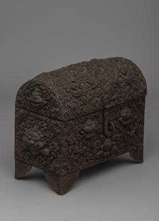 Hand-Carved Tibetan Treasure Box | Sacred Ritual Chest